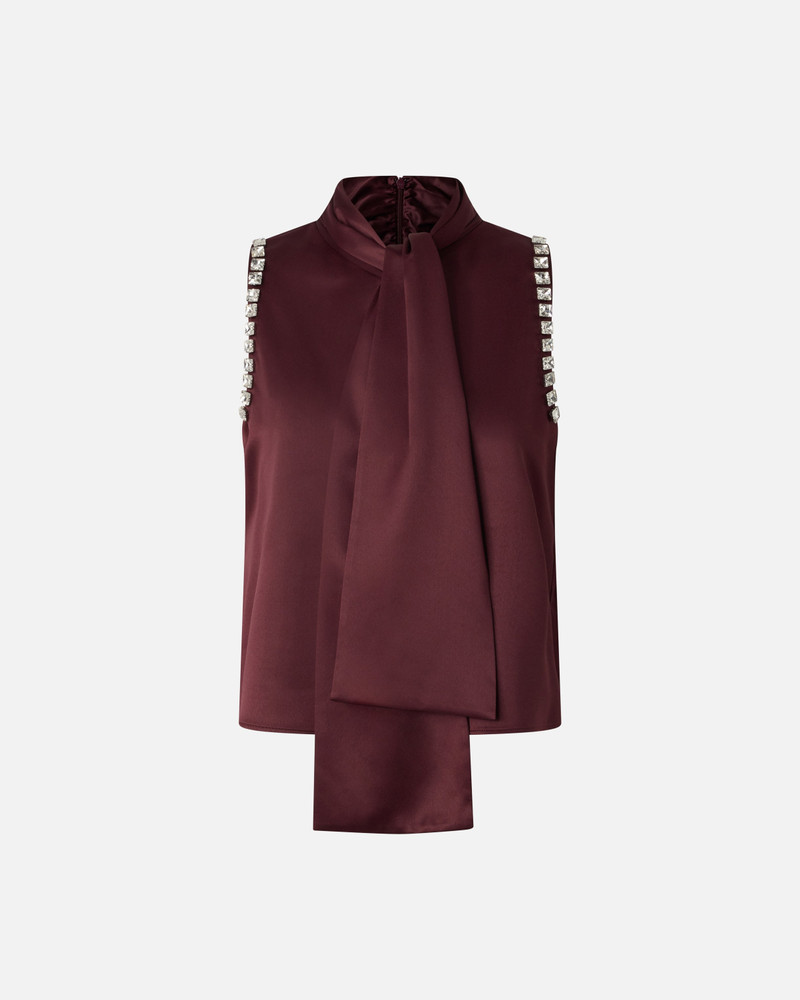 SLEEVELESS TOP WITH SASH NECK 1