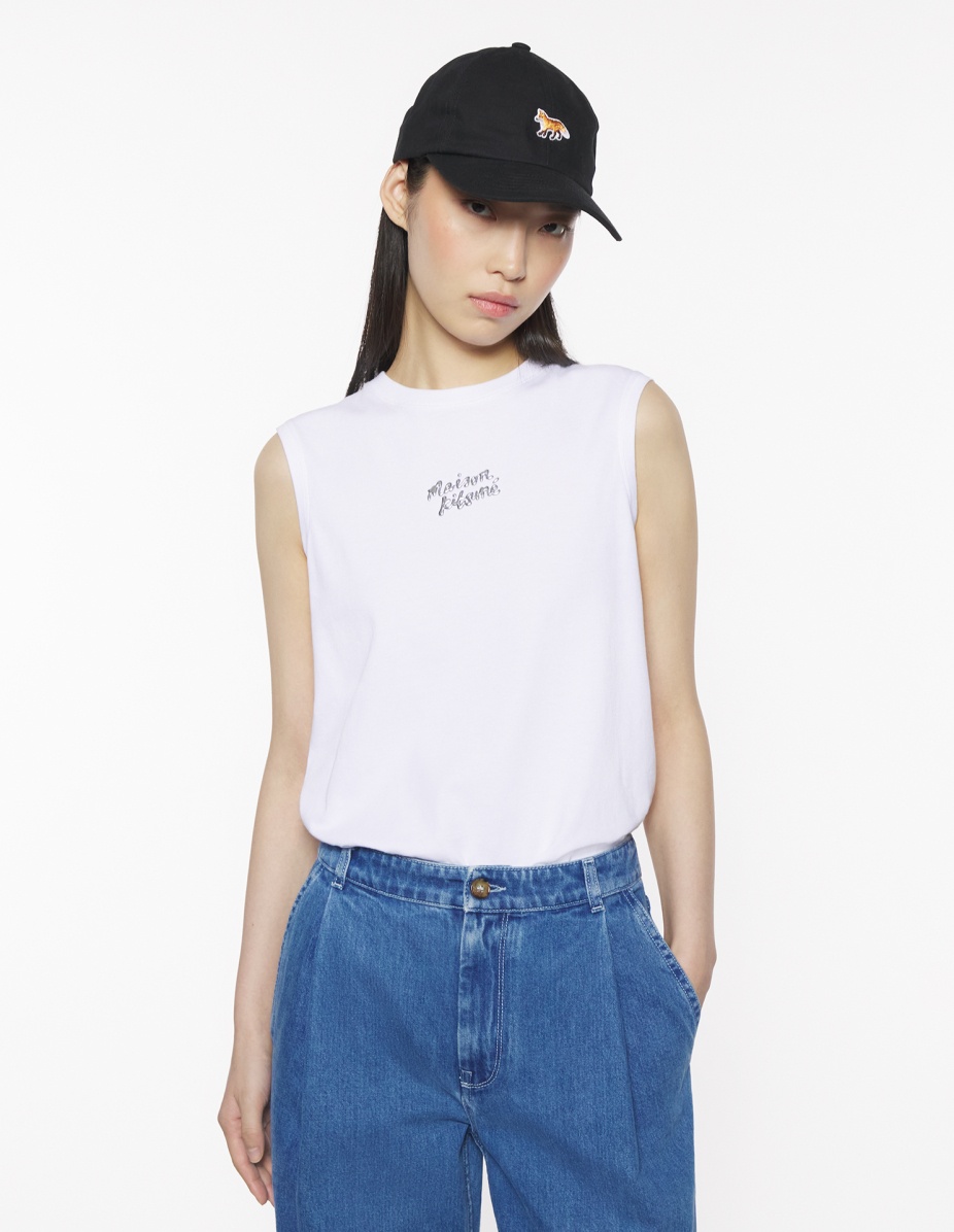 METALLIC MAISON KITSUNE TANK TOP - 3