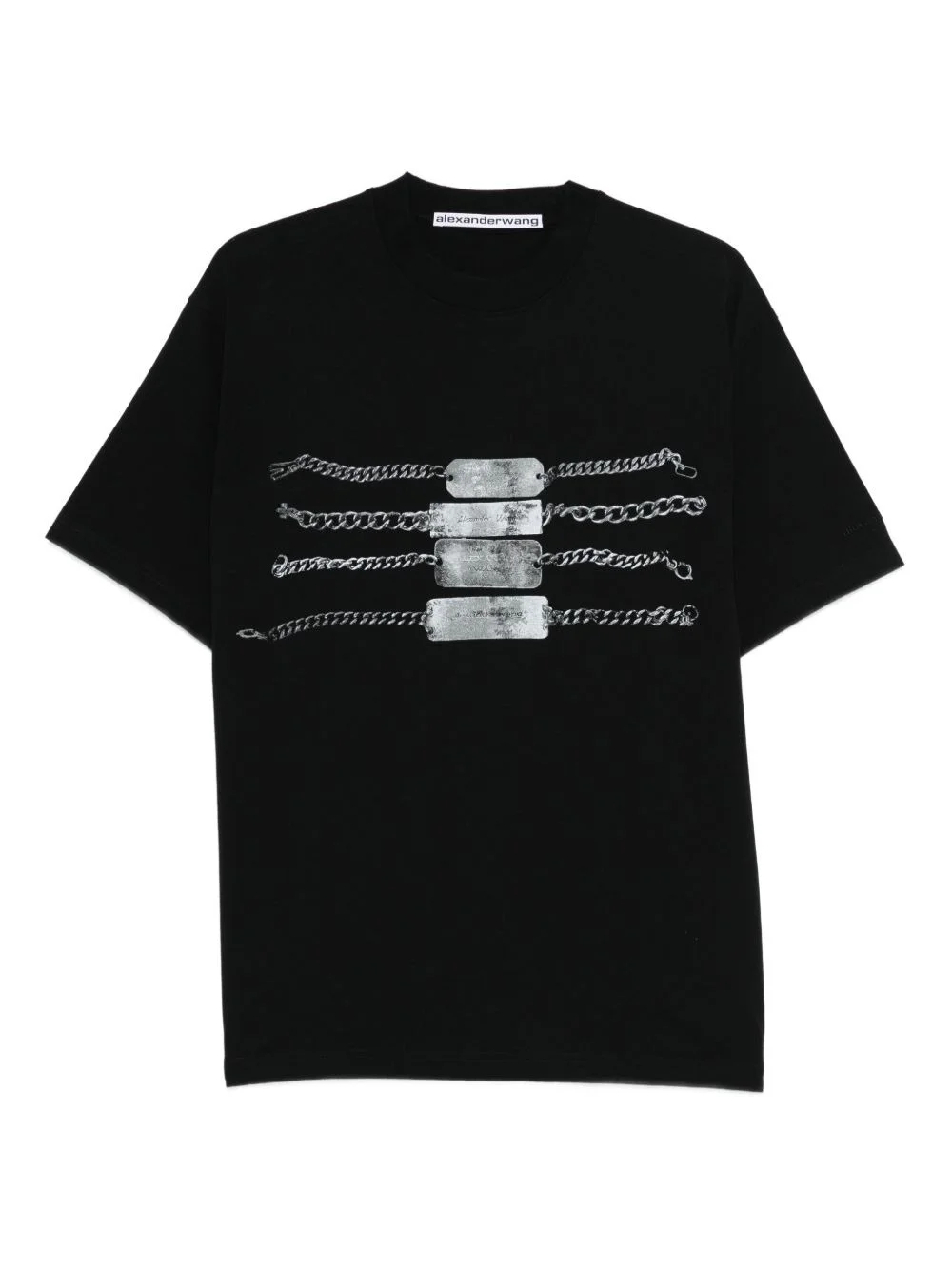 chain-print T-shirt - 1