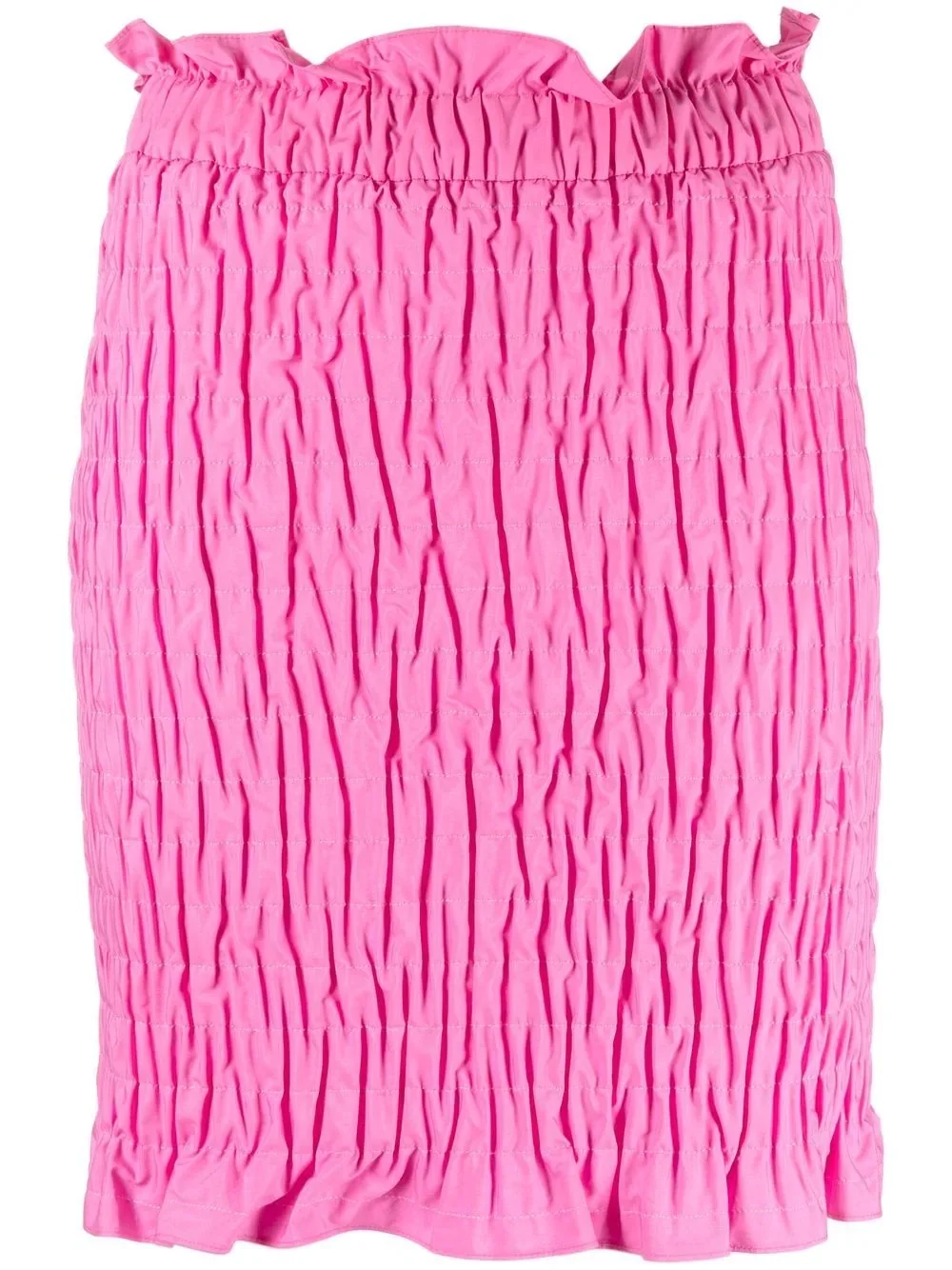shirred-effect mini skirt - 1