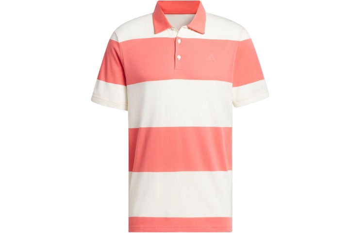 adidas Colorblock Rugby Stripe Polo Shirt 'Pink White' IU4357 - 2