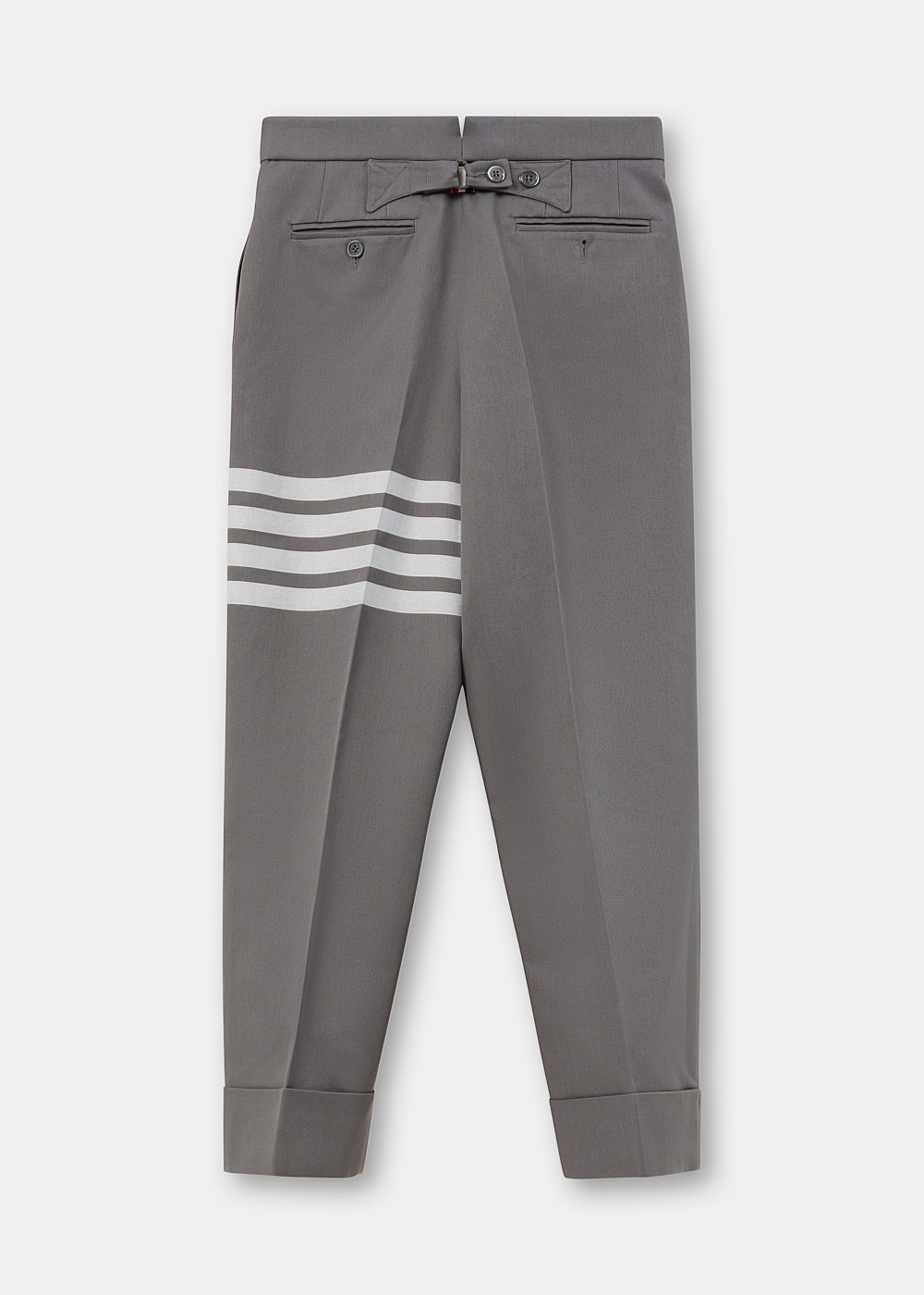 Grey 4-Bar Backstrap Trousers - 3