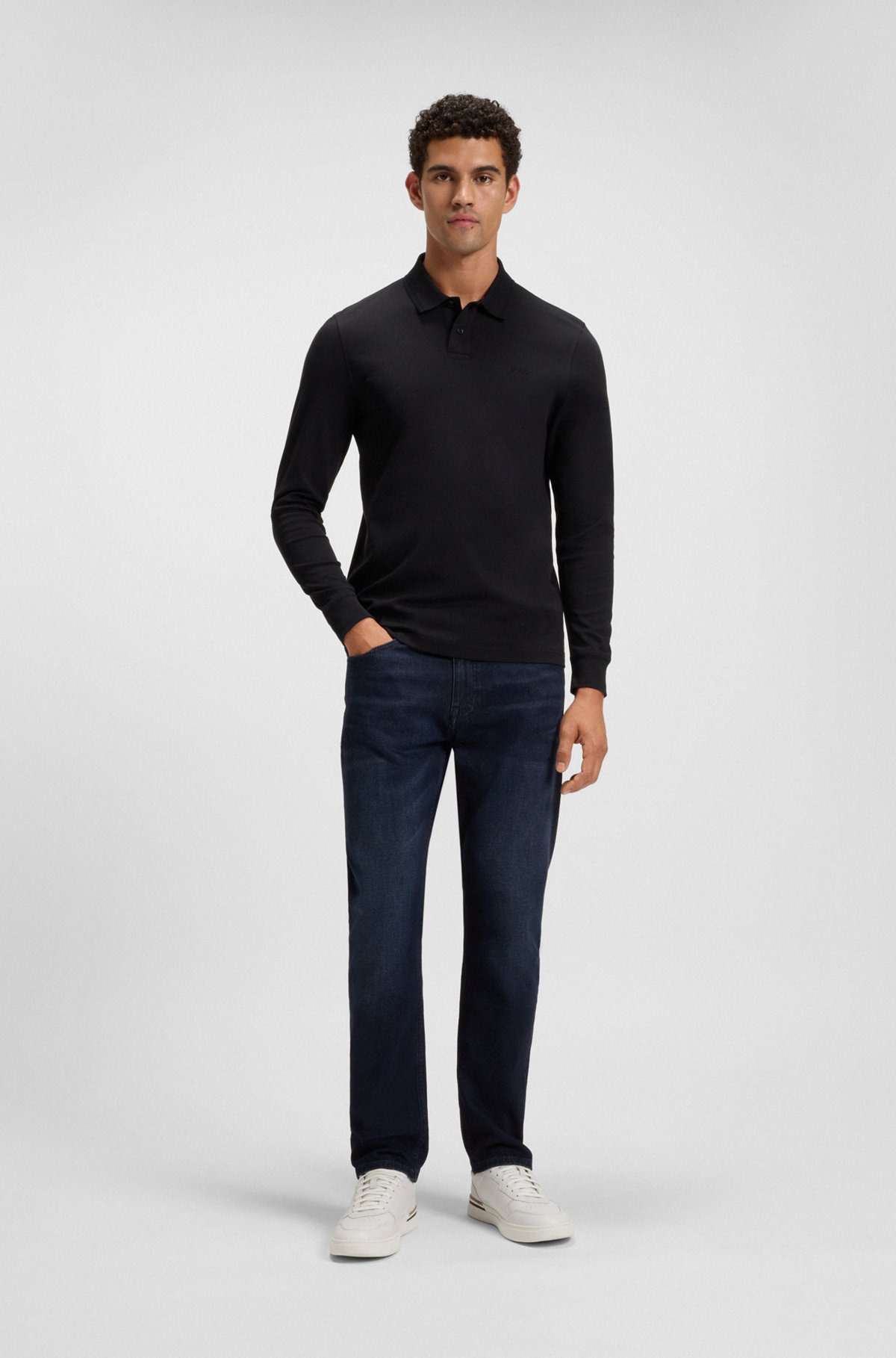 SLIM-FIT JEANS IN BLUE COMFORT-STRETCH DENIM - 3