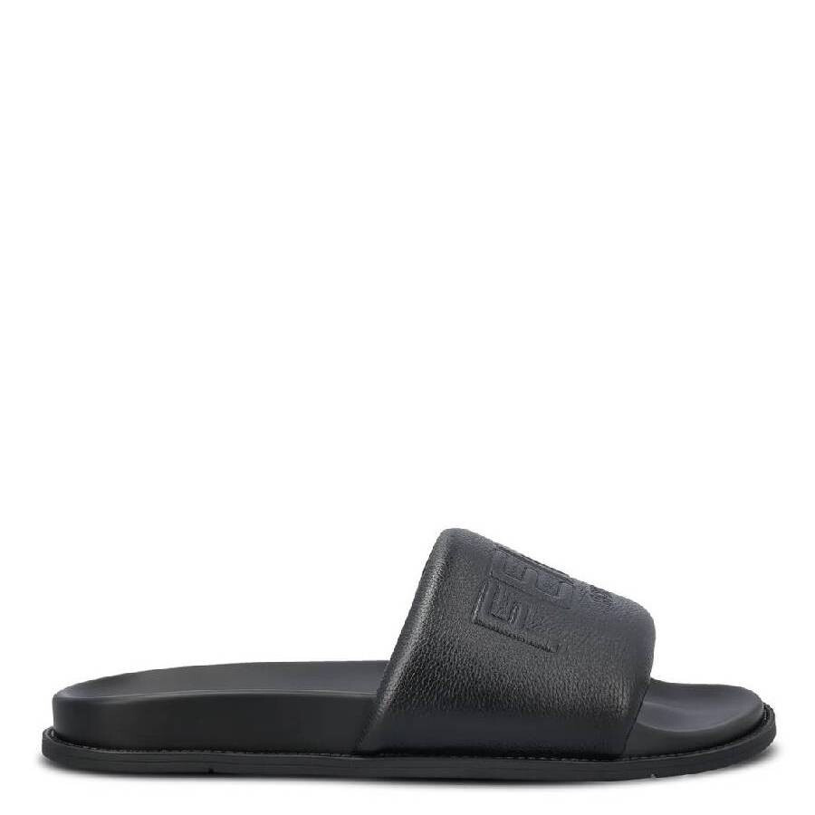 Fendi Leather Slide With Wide Band - 1