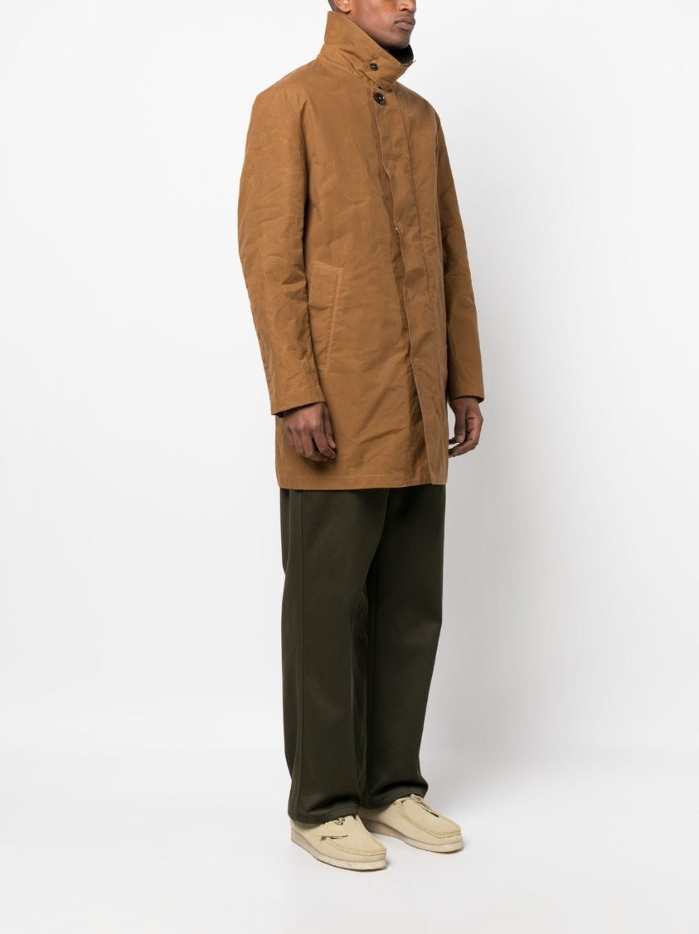 Norfolk single-breasted cotton coat - 3