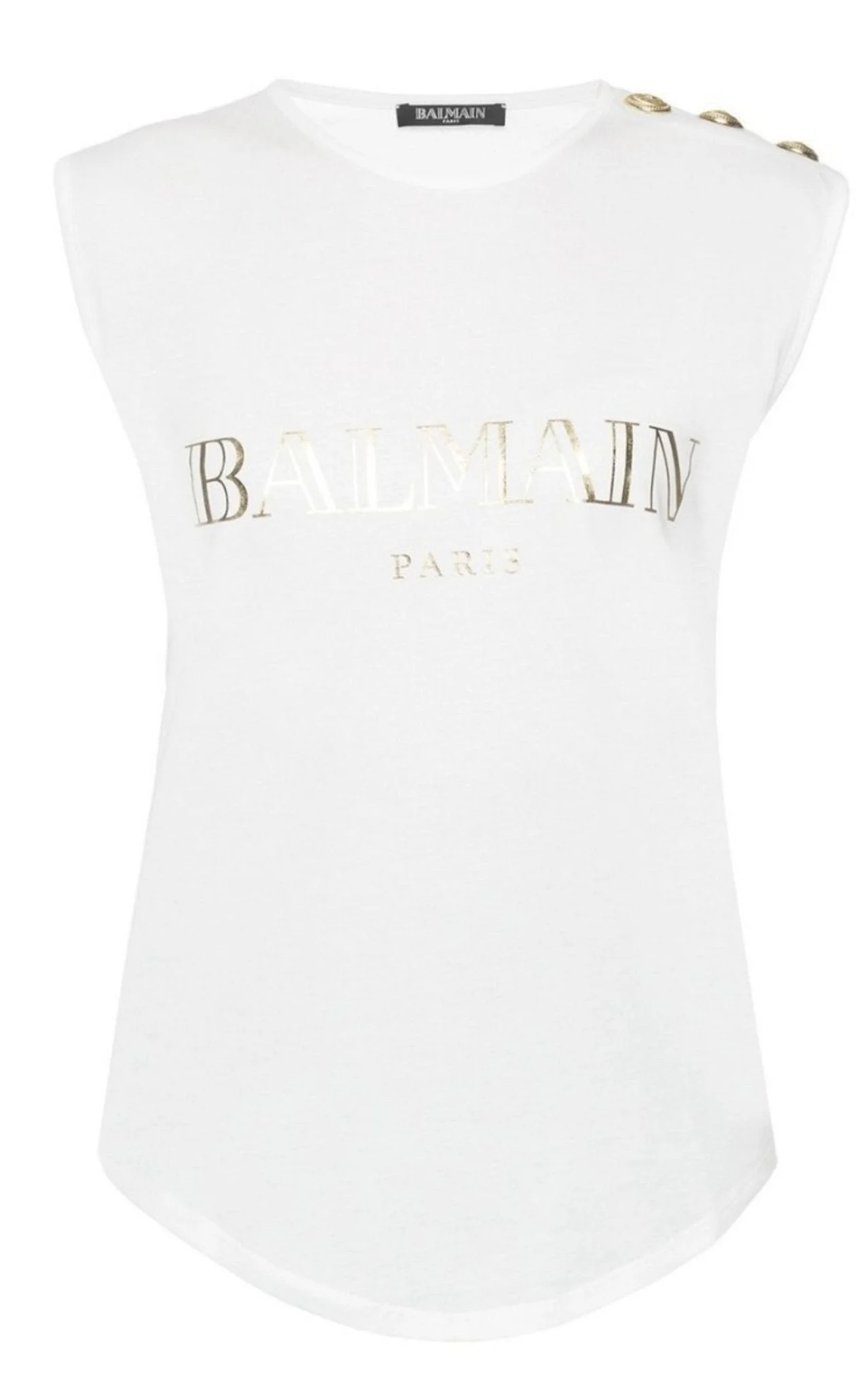 Printed Logo Sleeveless T-shirt - 1