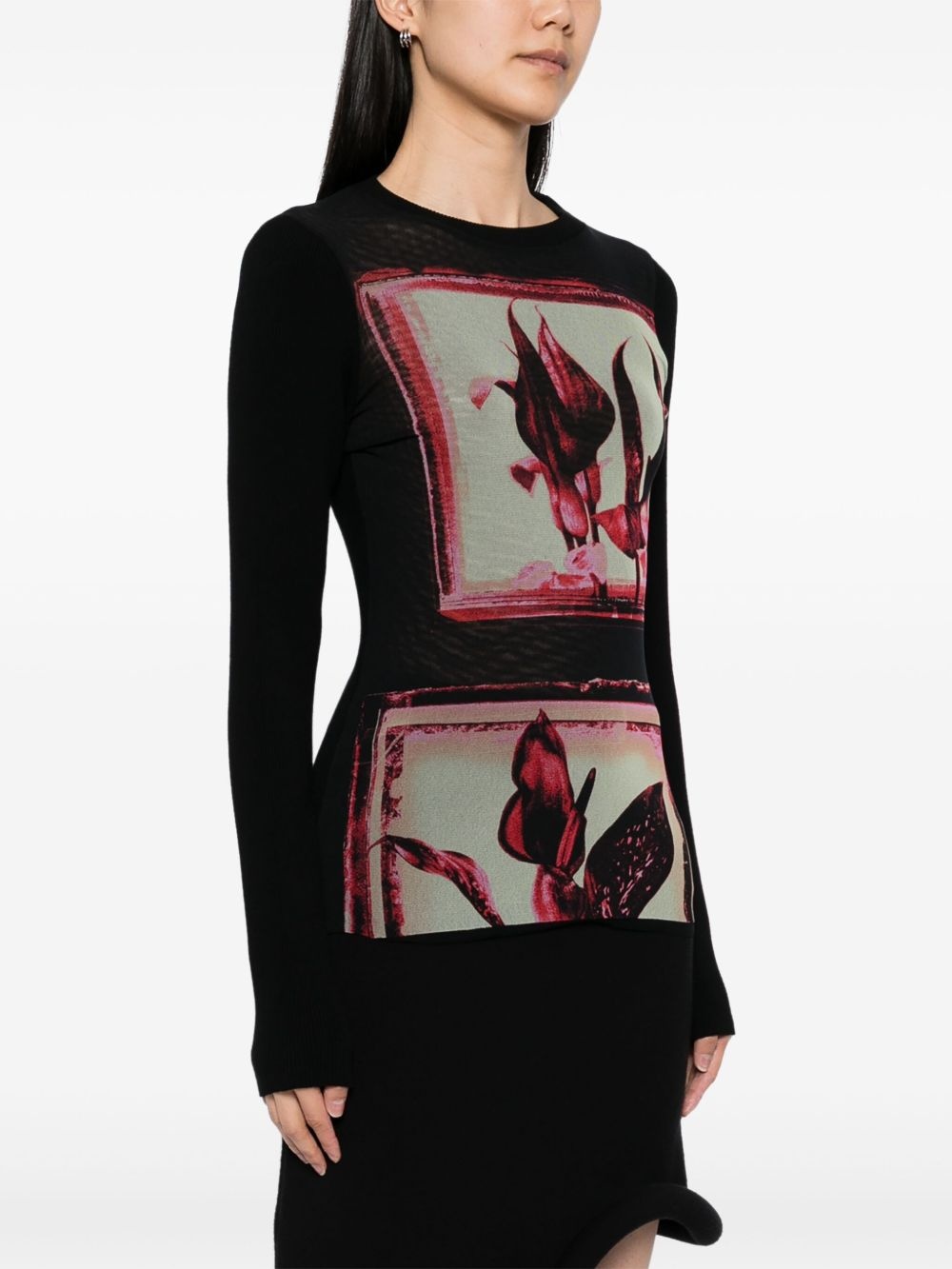 floral-print jumper - 3