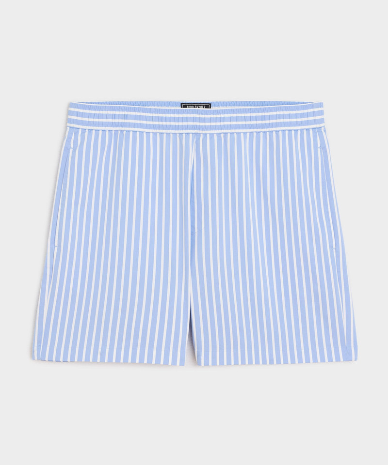 5" Striped Poplin Short 1