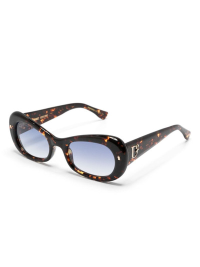 DSQUARED2 tortoiseshell oval-frame sunglasses outlook