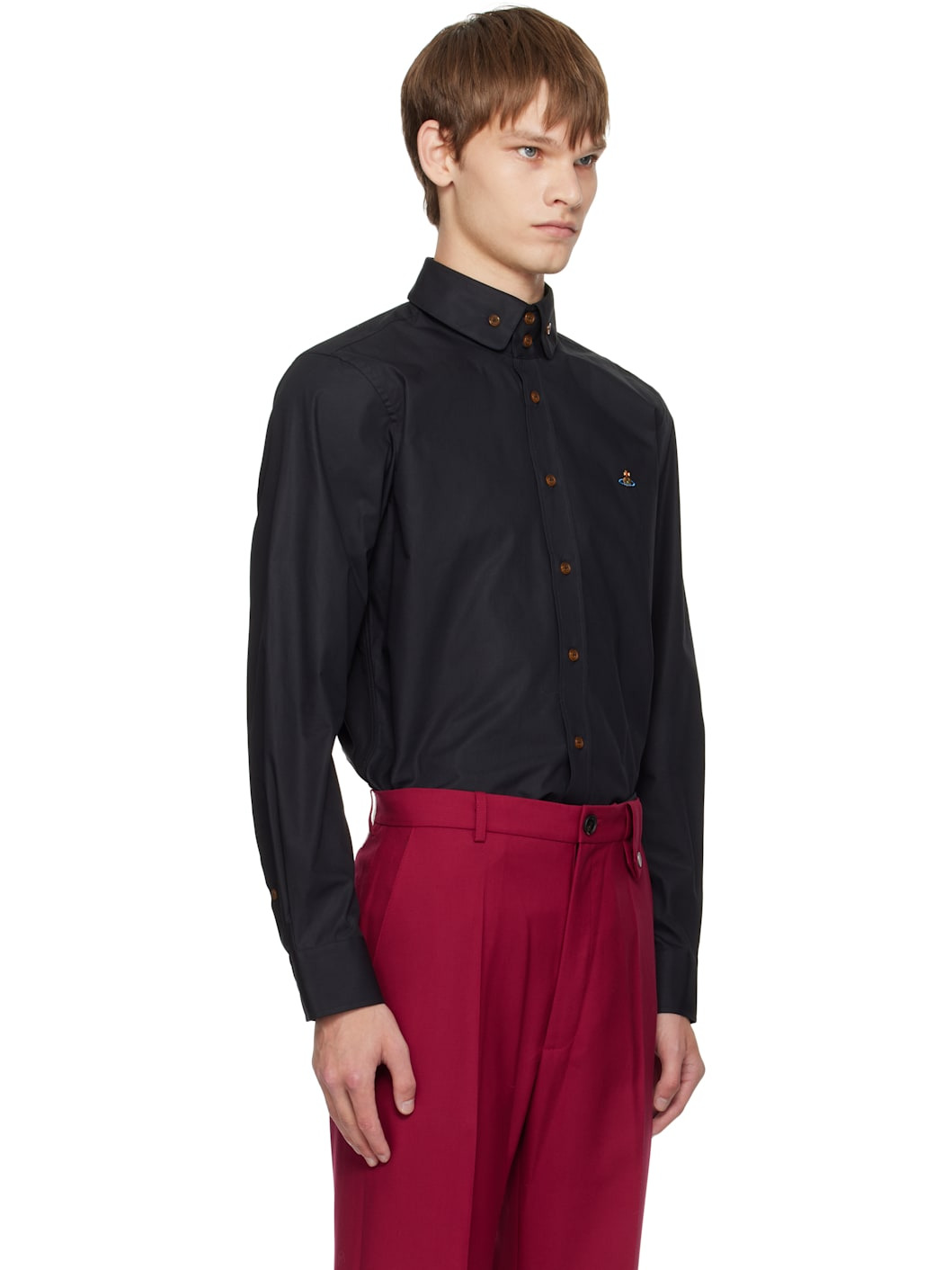 Black Two Button Krall Shirt - 2