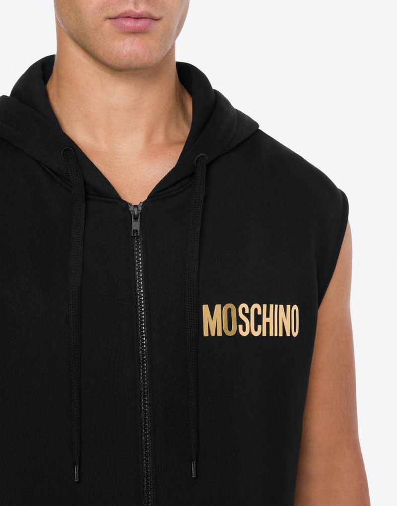 METALLIC LOGO ORGANIC FLEECE VEST 4