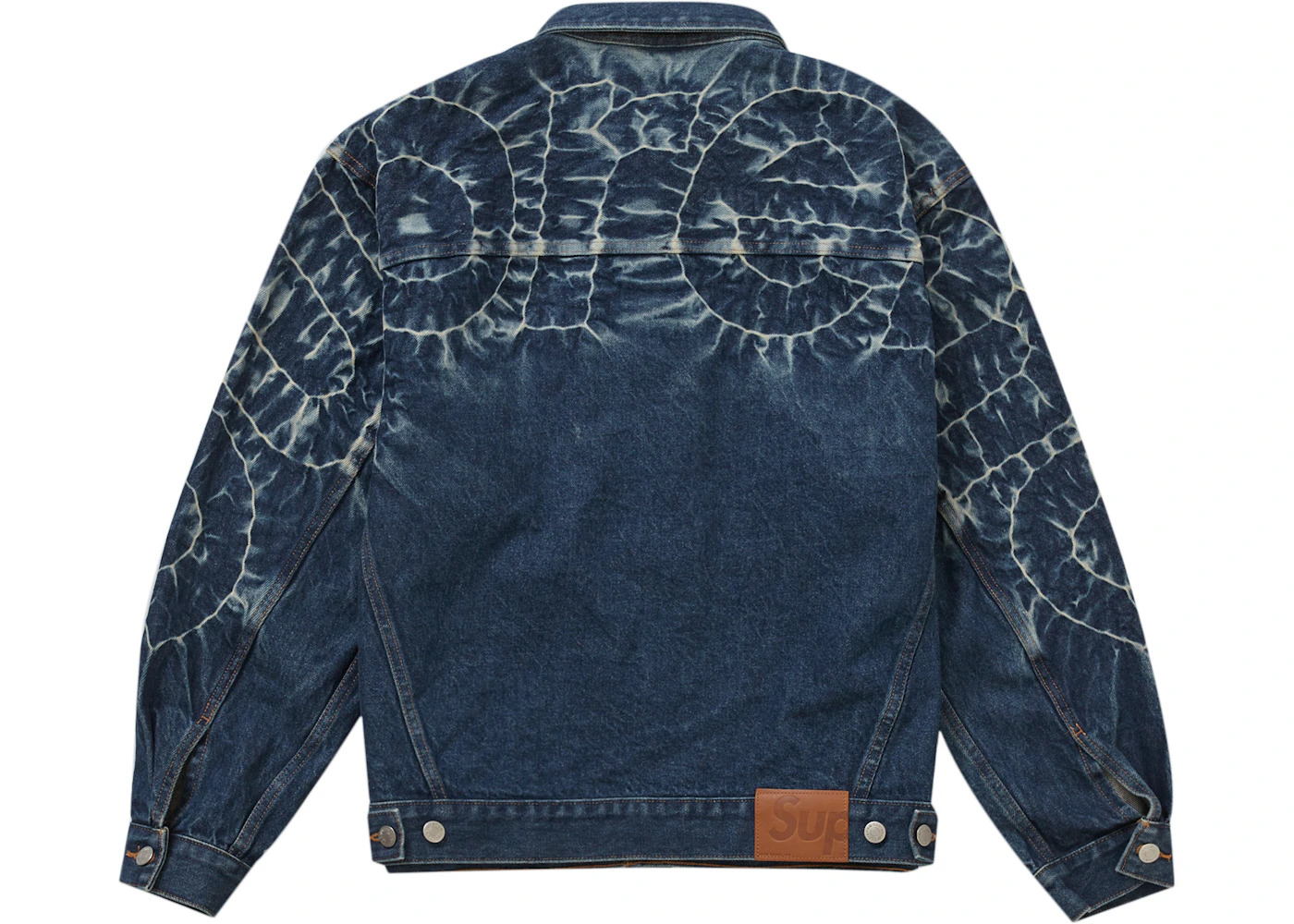 Supreme Shibori Denim Trucker Jacket Rigid Indigo - 2