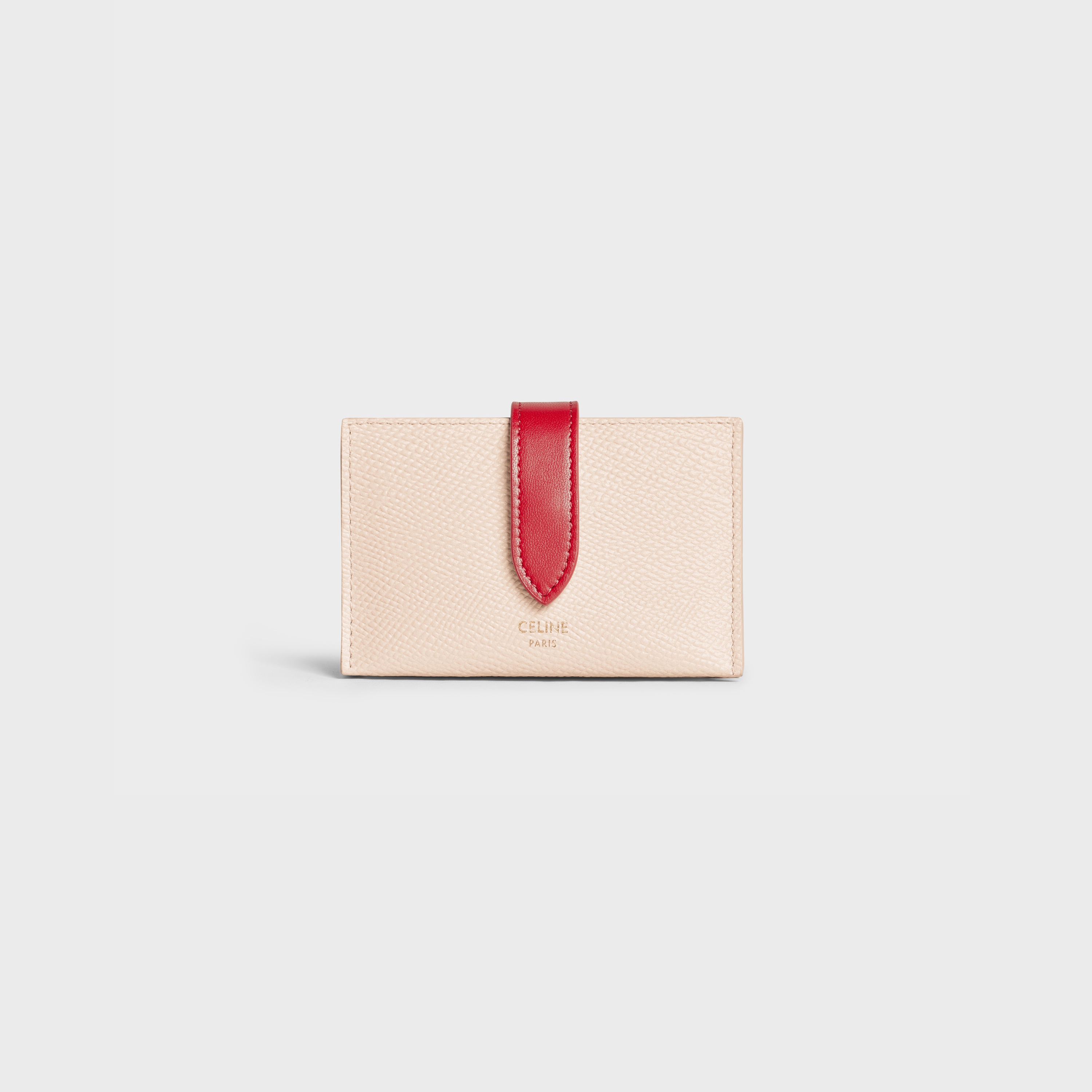 BICOLOUR ACCORDEON CARD HOLDER IN GRAINED CALFSKIN - 1