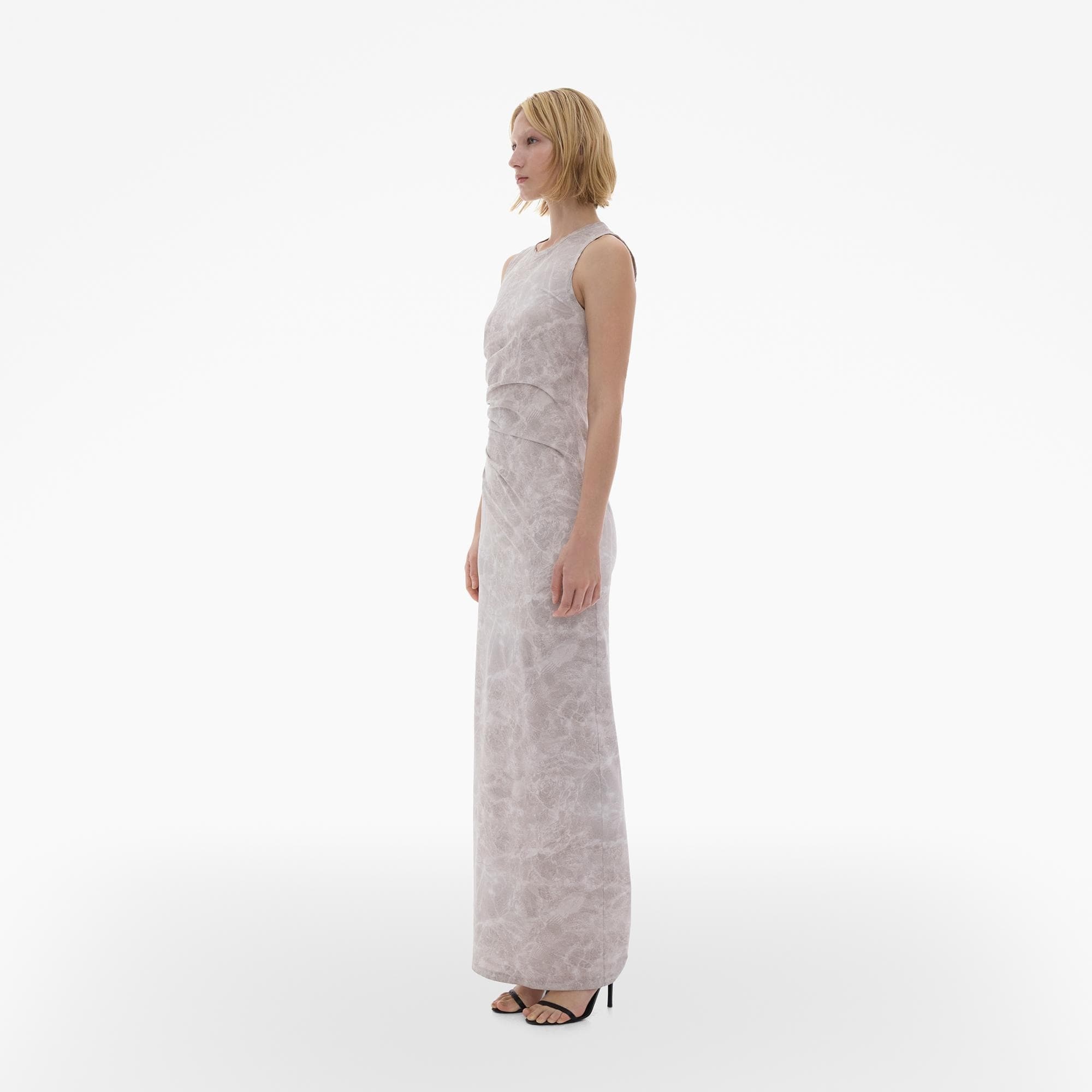 PRINTED RUCHED TANK DRESS - 5