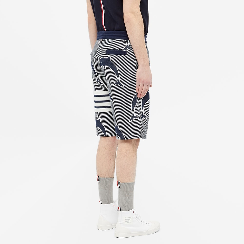 Thom Browne Dolphin Jacquard Four Bar Sweat Short - 5