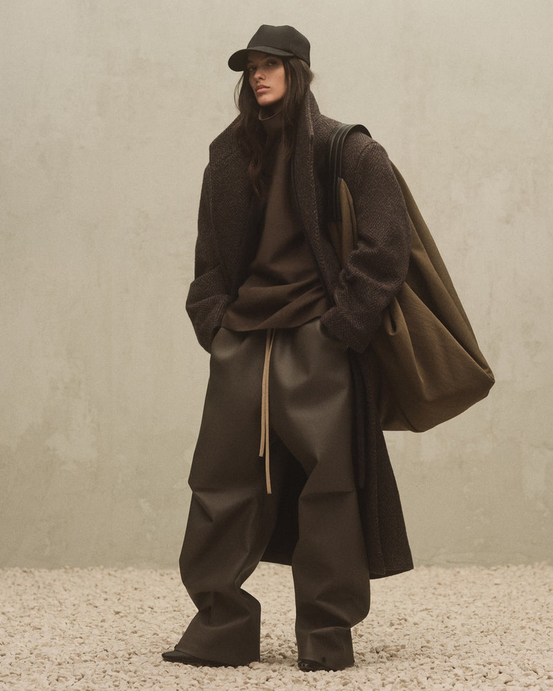 Fear of God Wool Chevron Stand Collar Overcoat outlook