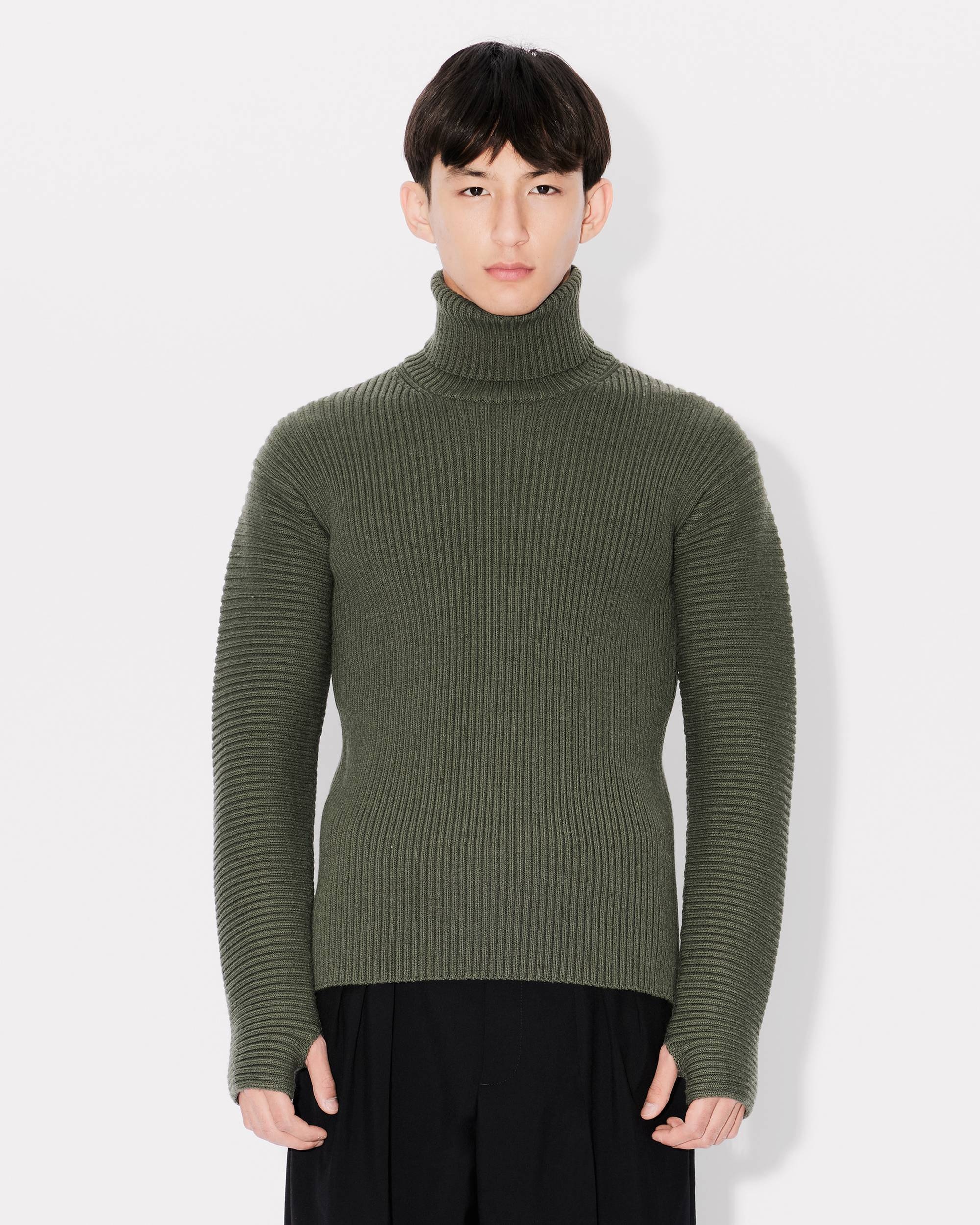 High turtleneck embroidered jumper - 3