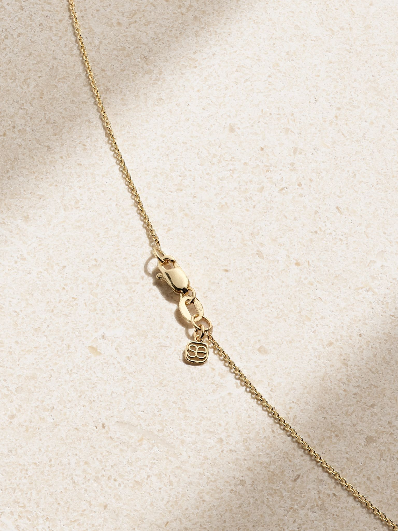 Evil Eye 14-karat gold, emerald and diamond necklace Gold - 3
