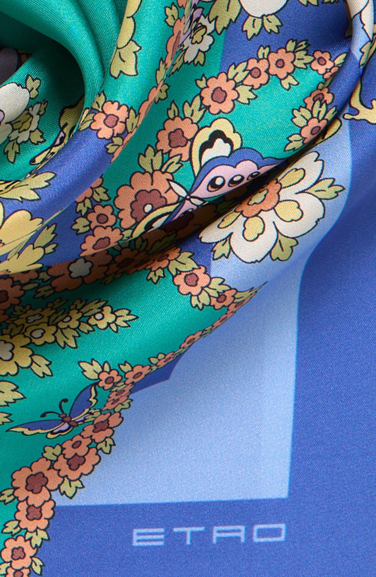 Etro Norma Paisley Silk Square Scarf in Print On Blue Base 3 at Nordstrom - 4