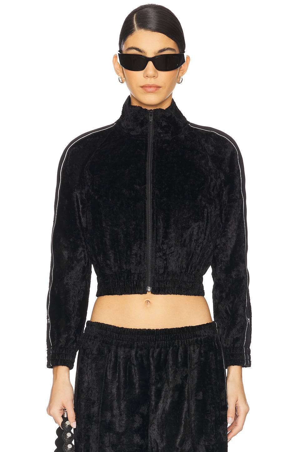 Cropped Track Jacket With Logo Webbing - 2