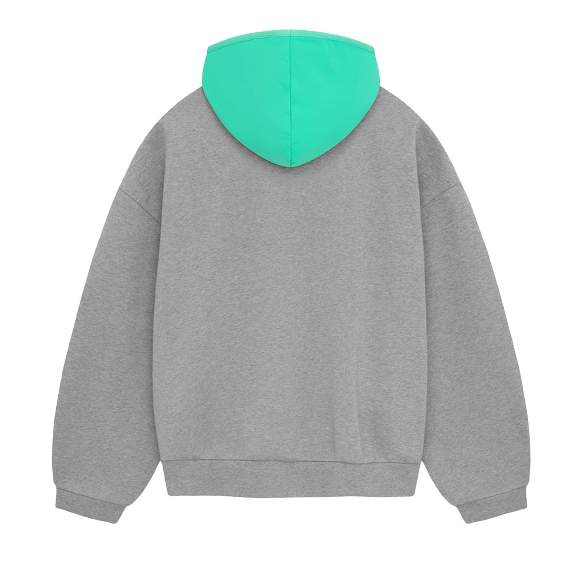 Fear of God Essentials Nylon Fleece Hoodie 'Dark Heather Oatmeal/Mint Leaf' - 2