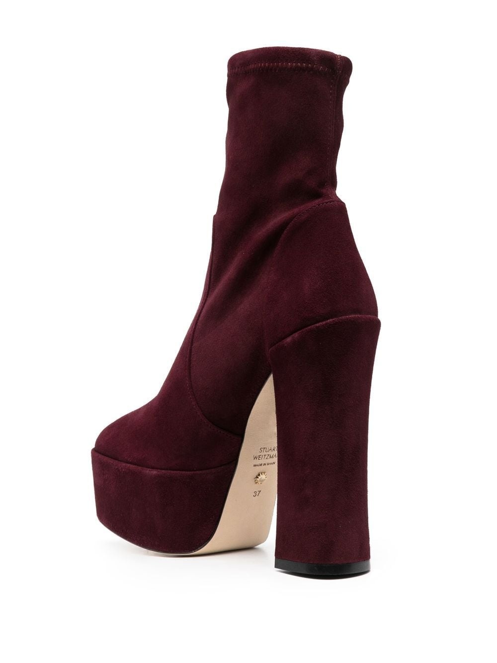 suede platform 150mm boots - 3