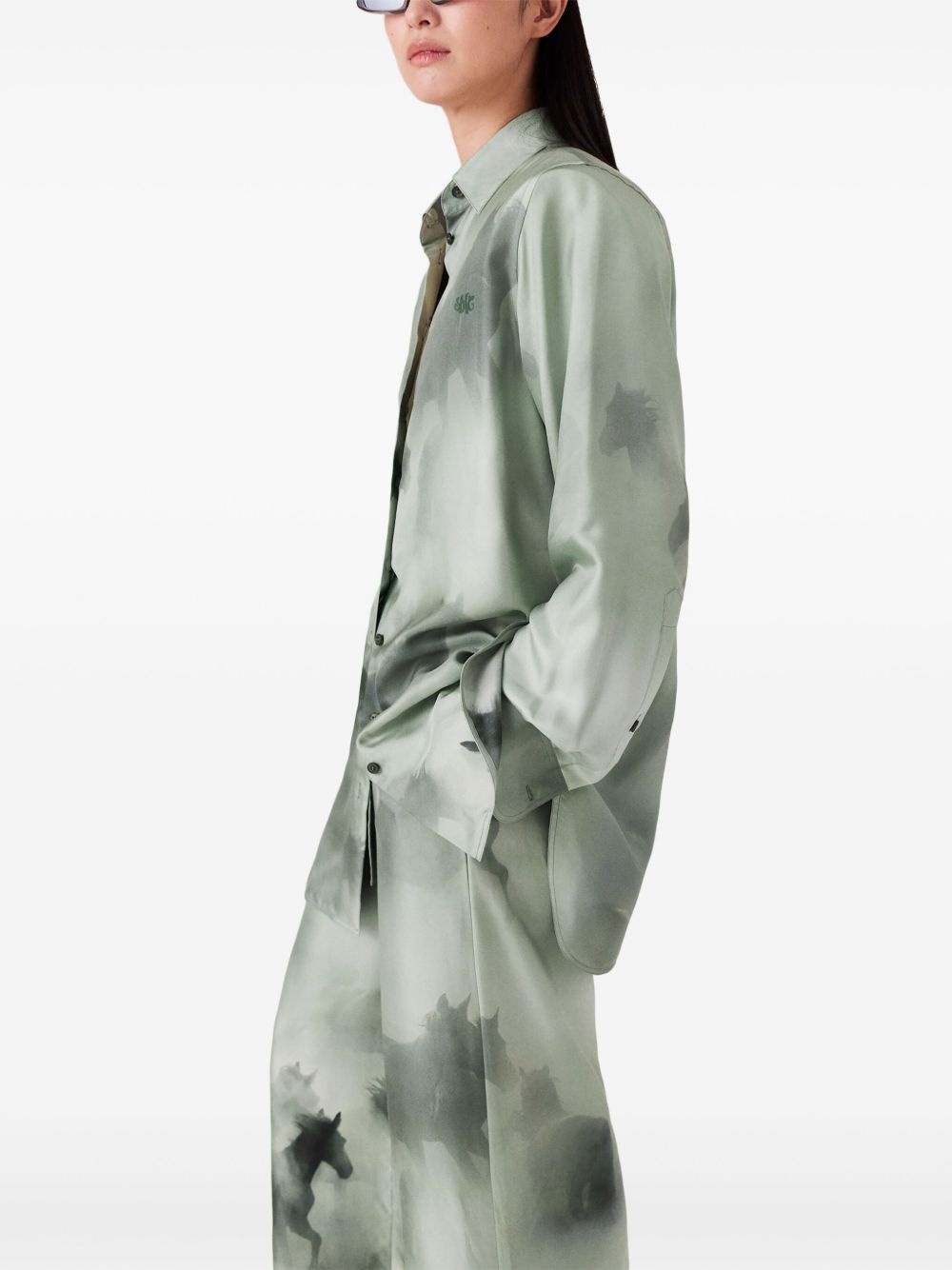 horse-print shirt - 4