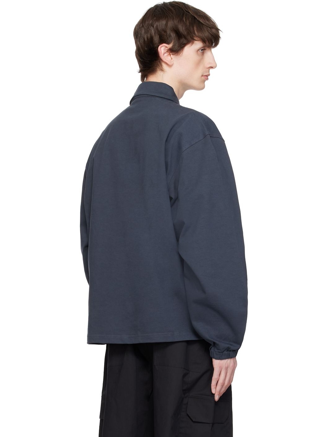 Navy Jersey Midlayer Polo - 3