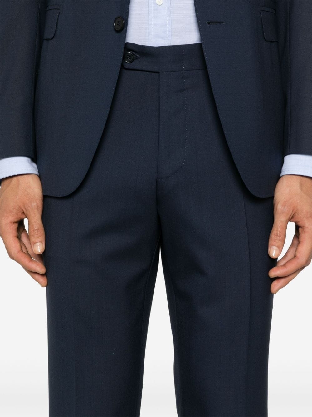 single-breasted wool suit - 6