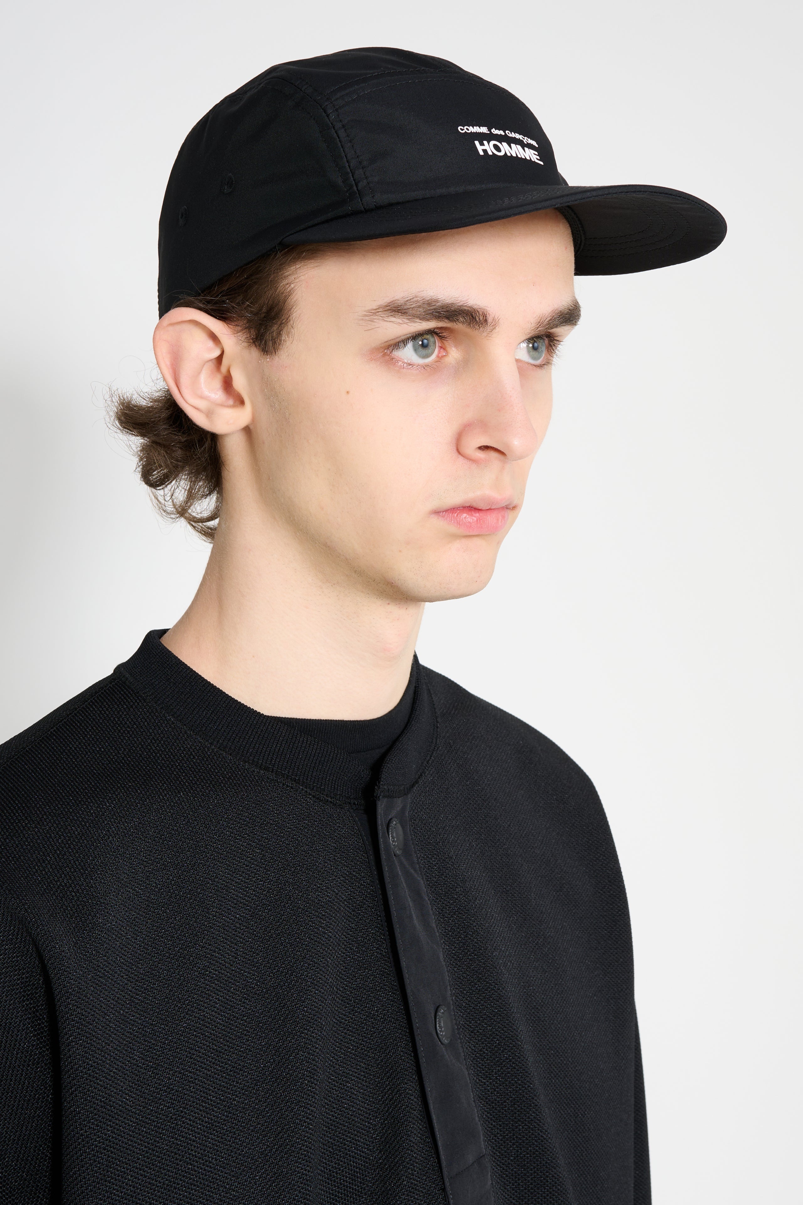 COMME DES GARÇONS HOMME 5-PANEL LOGO HAT BLACK - 3