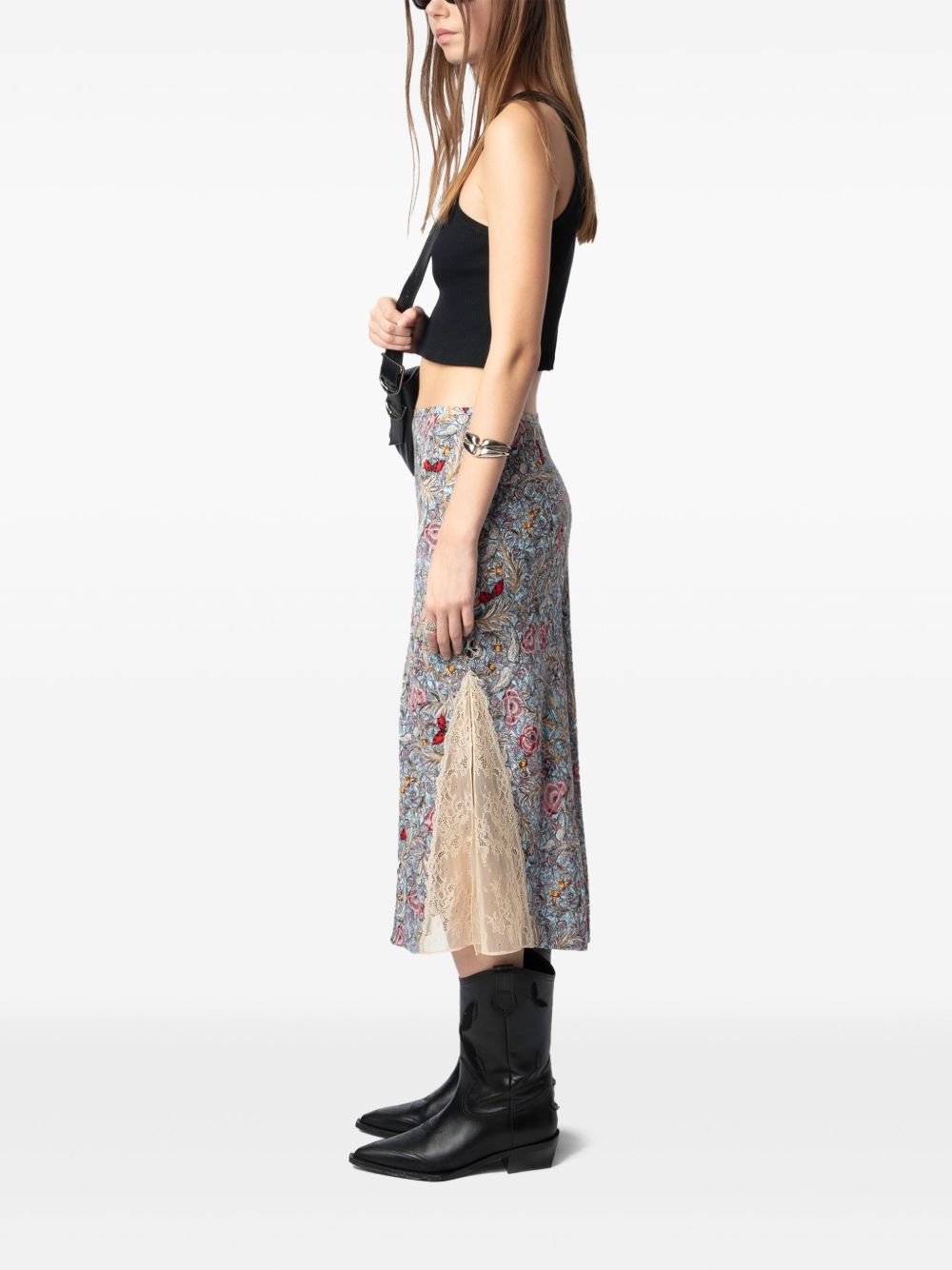 Jayla floral-print skirt - 3