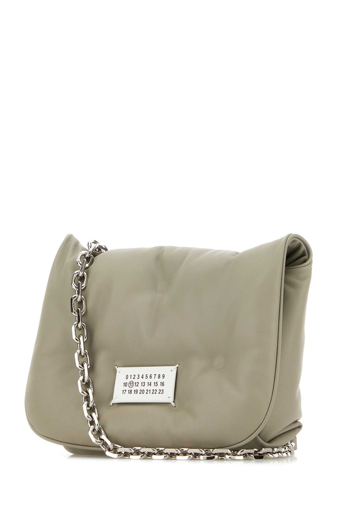 Maison Margiela Women Light Grey Nappa Leather Small Glam Slam Flap Crossbody Bag - 2