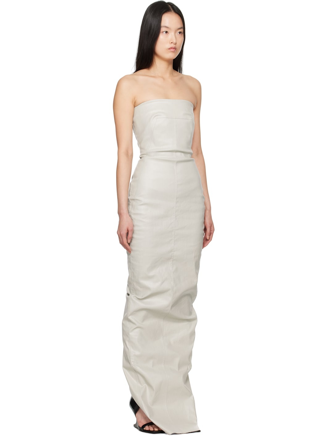 Off-White Hollywood Bustier Denim Gown - 2
