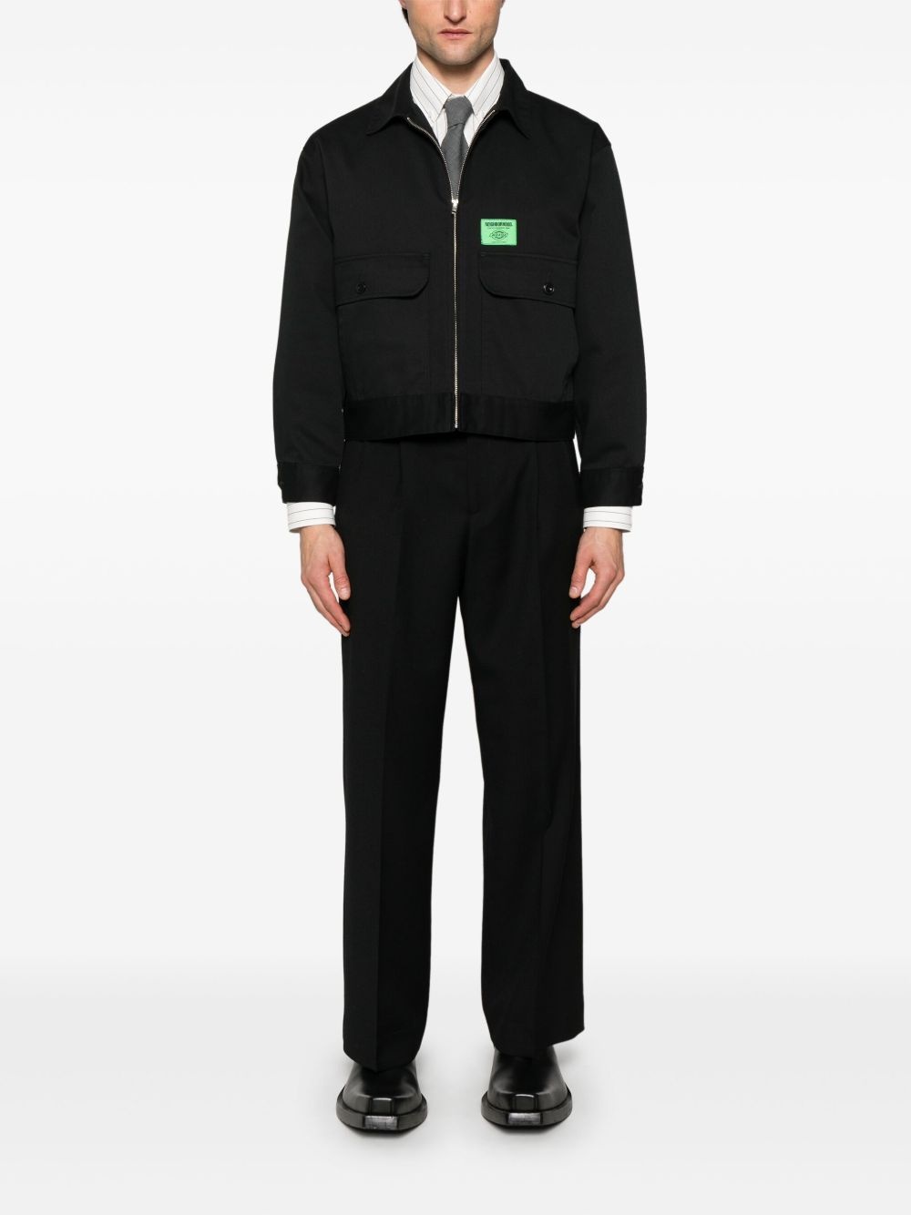 wide-leg pleated trousers - 2