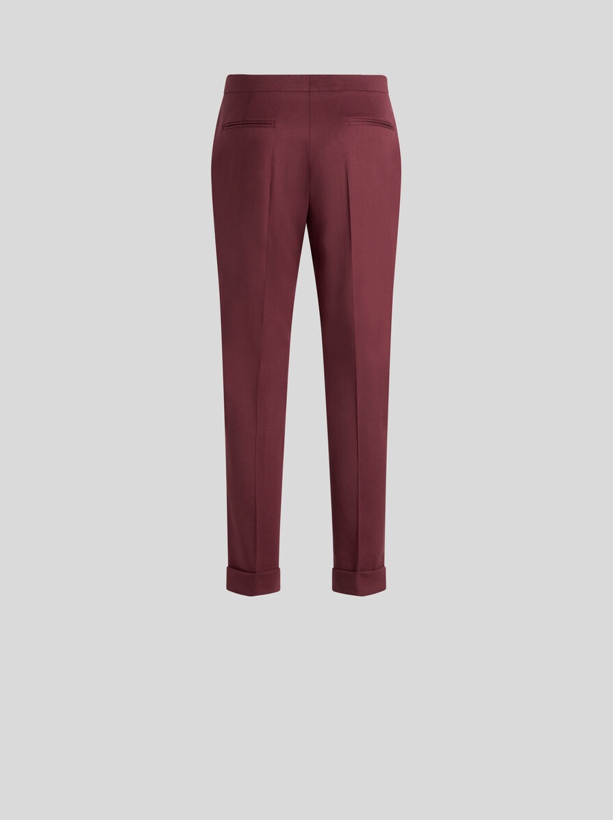 CROPPED STRETCH WOOL TROUSERS - 5