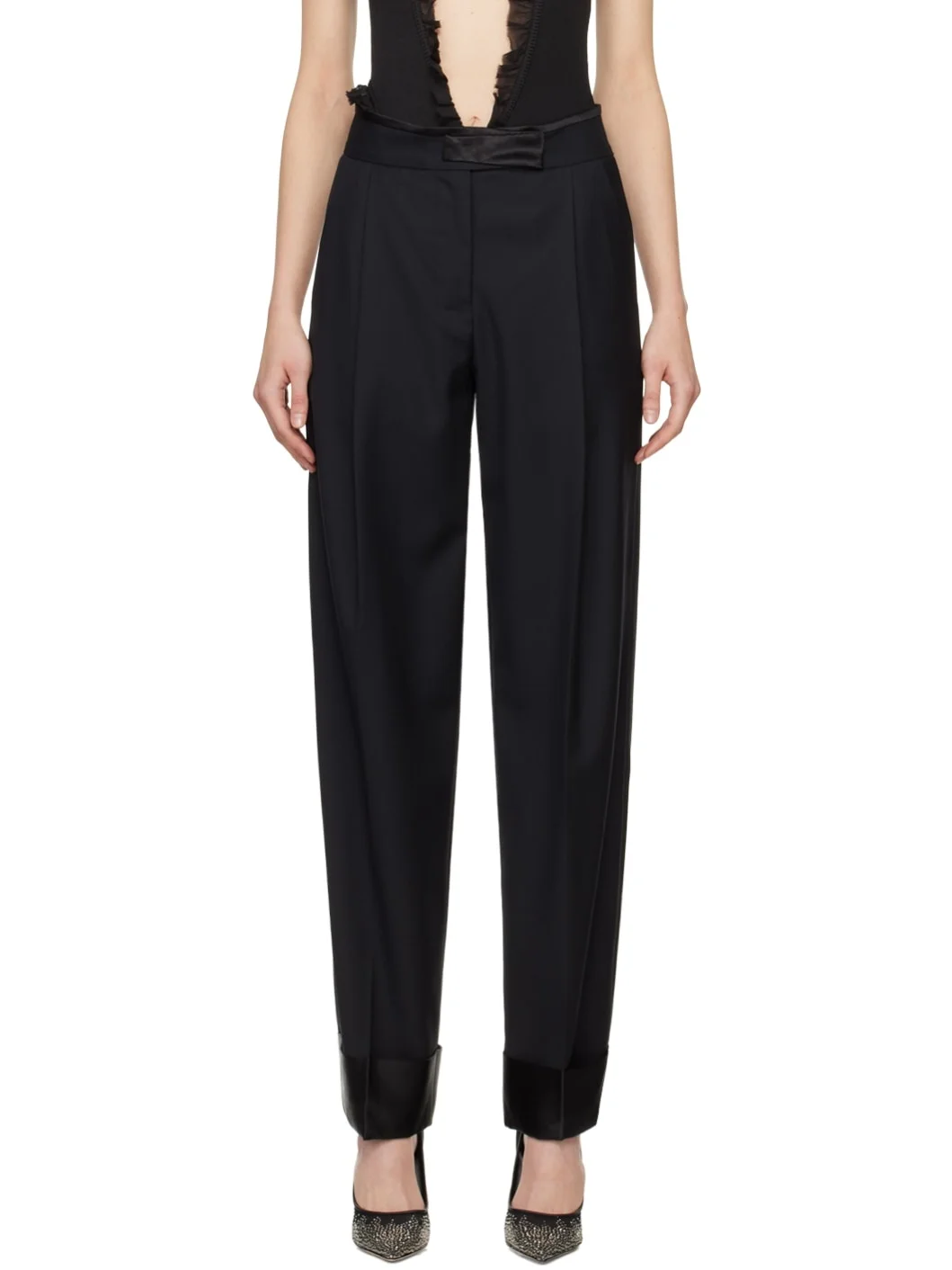 Black Pegged Trousers - 1