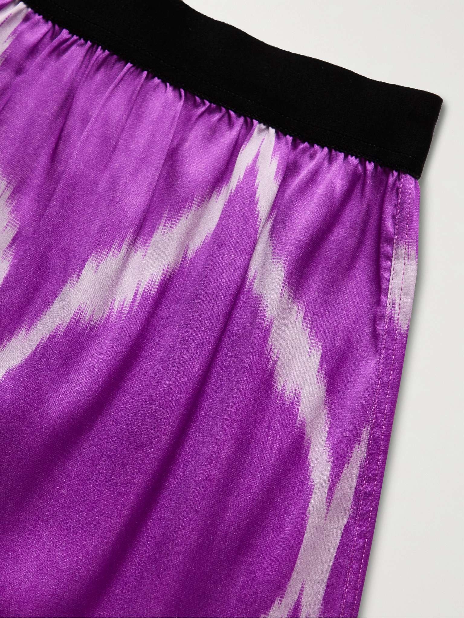 Velvet-Trimmed Stretch-Silk Satin Boxer Briefs - 4