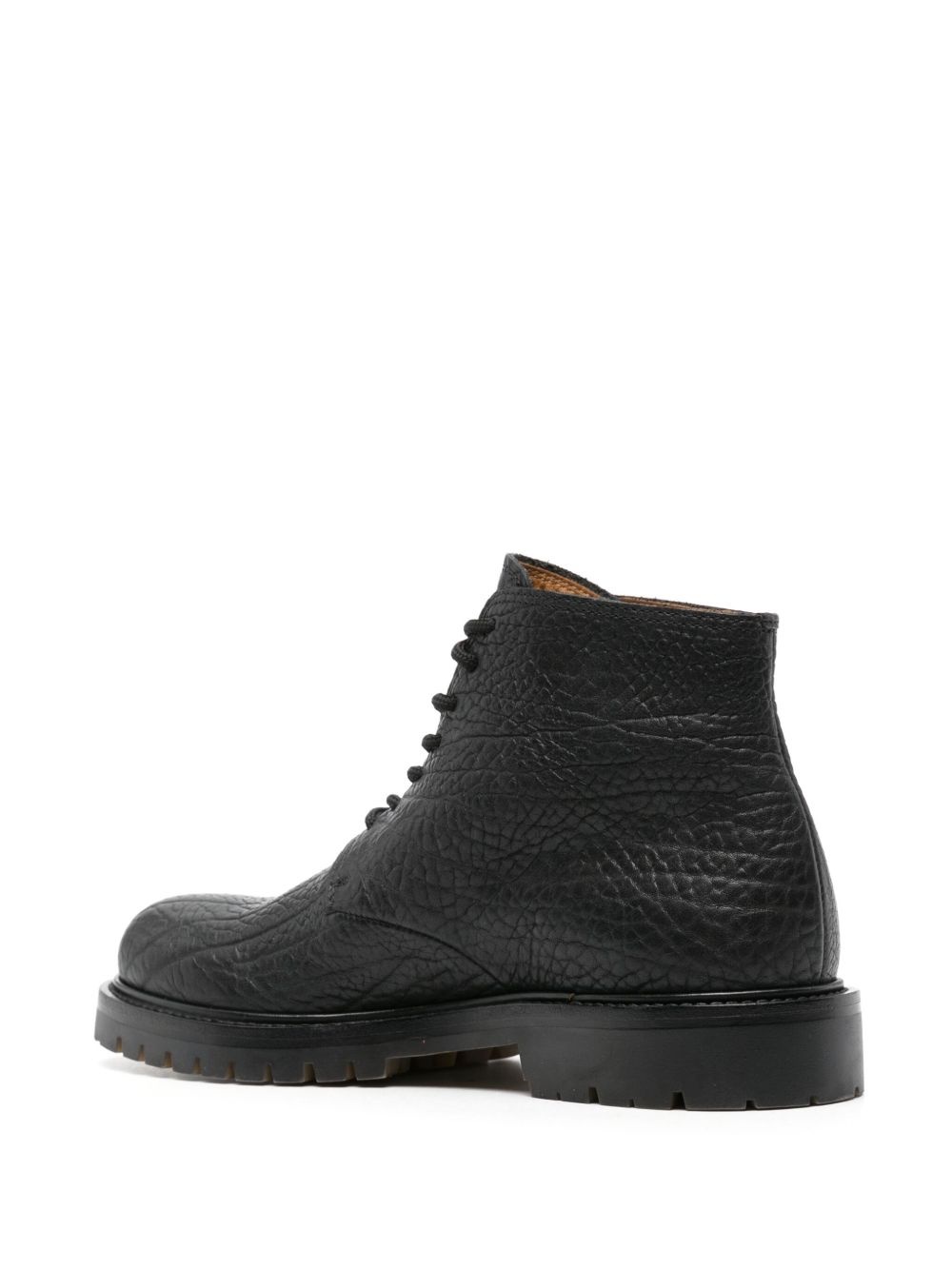 grained leather ankle boots - 3