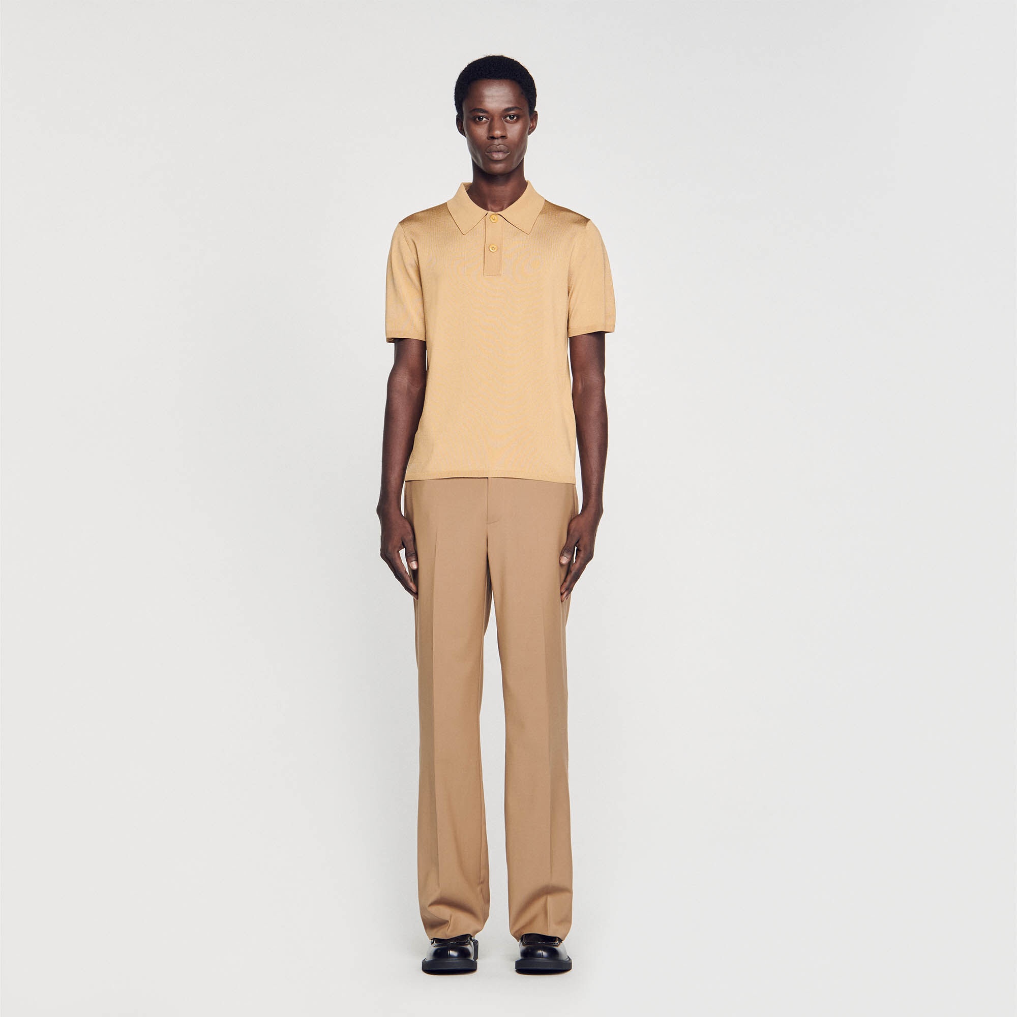 SHORT-SLEEVE KNITTED POLO SHIRT - 3