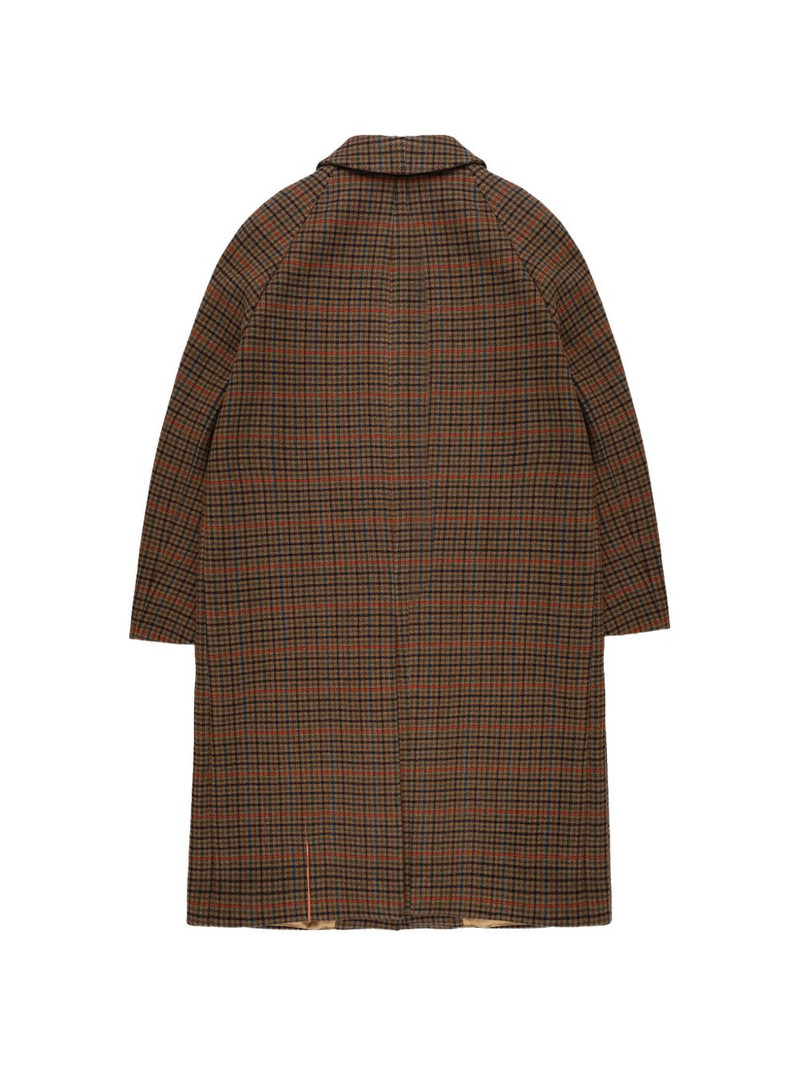 check-pattern single-breasted coat 7