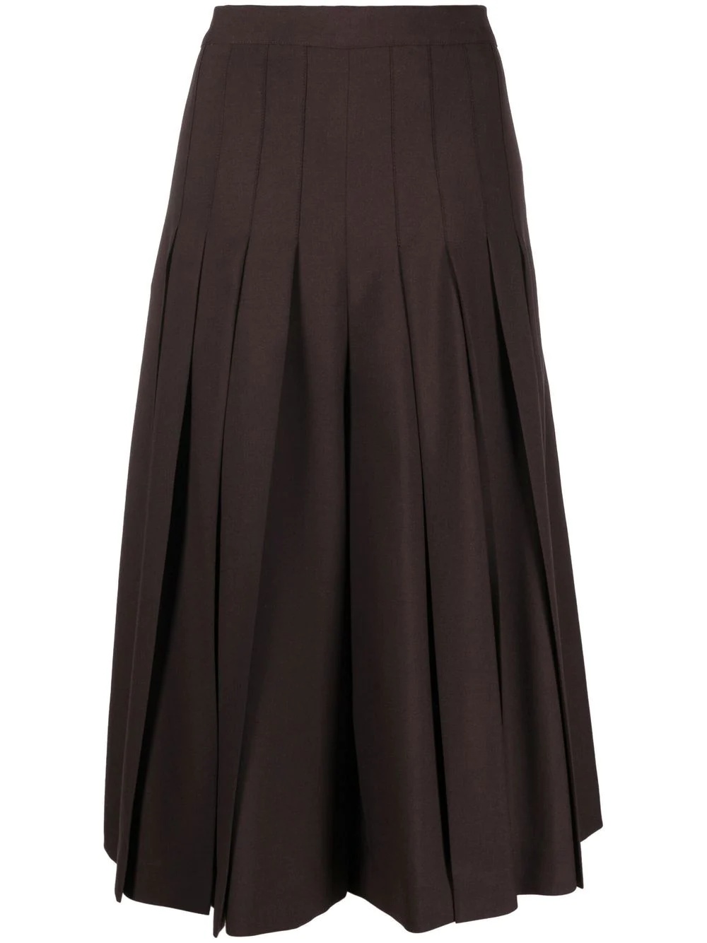 pleated cropped trousers - 1