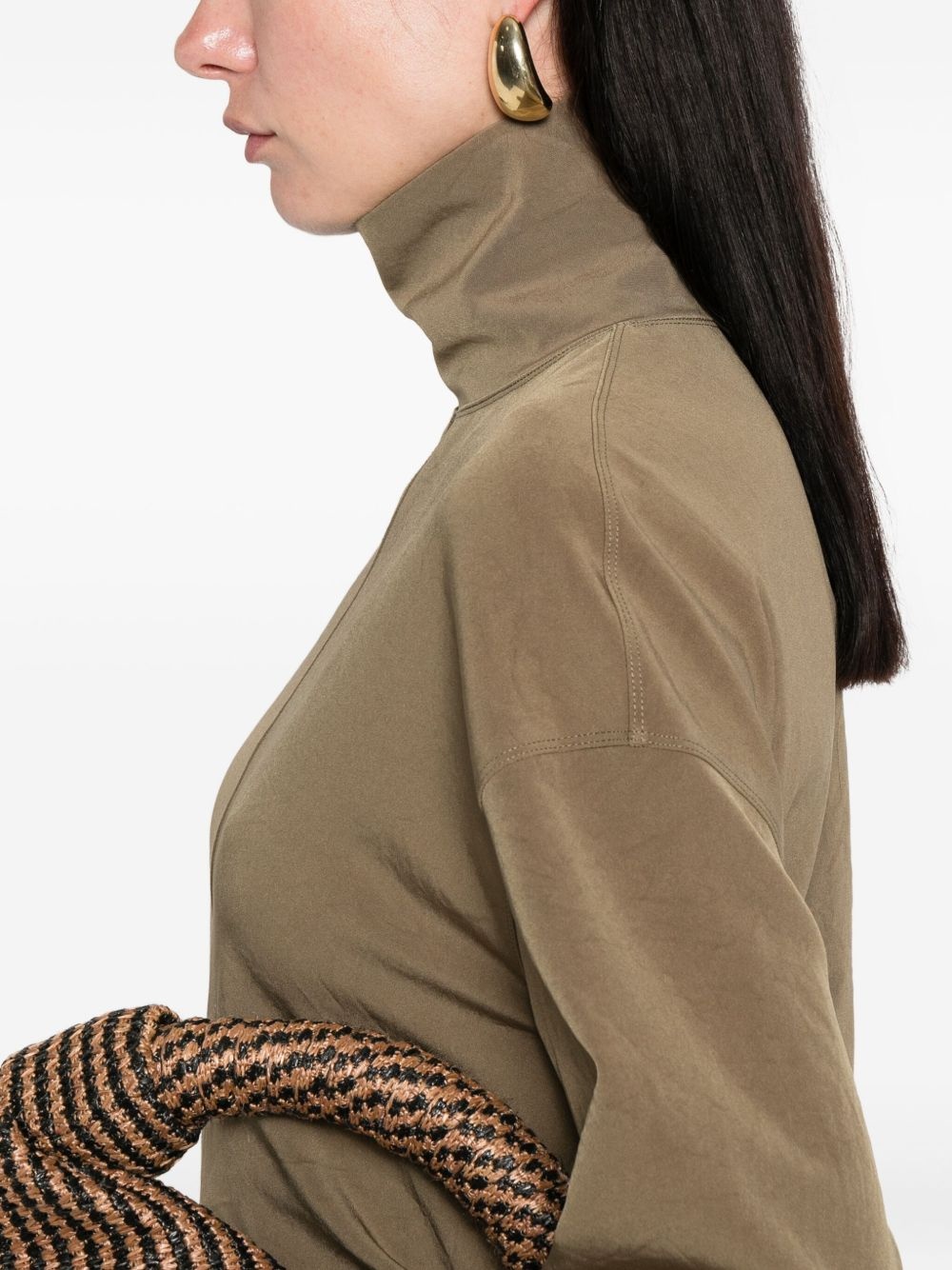 Jamson draped turtleneck midi dress - 5