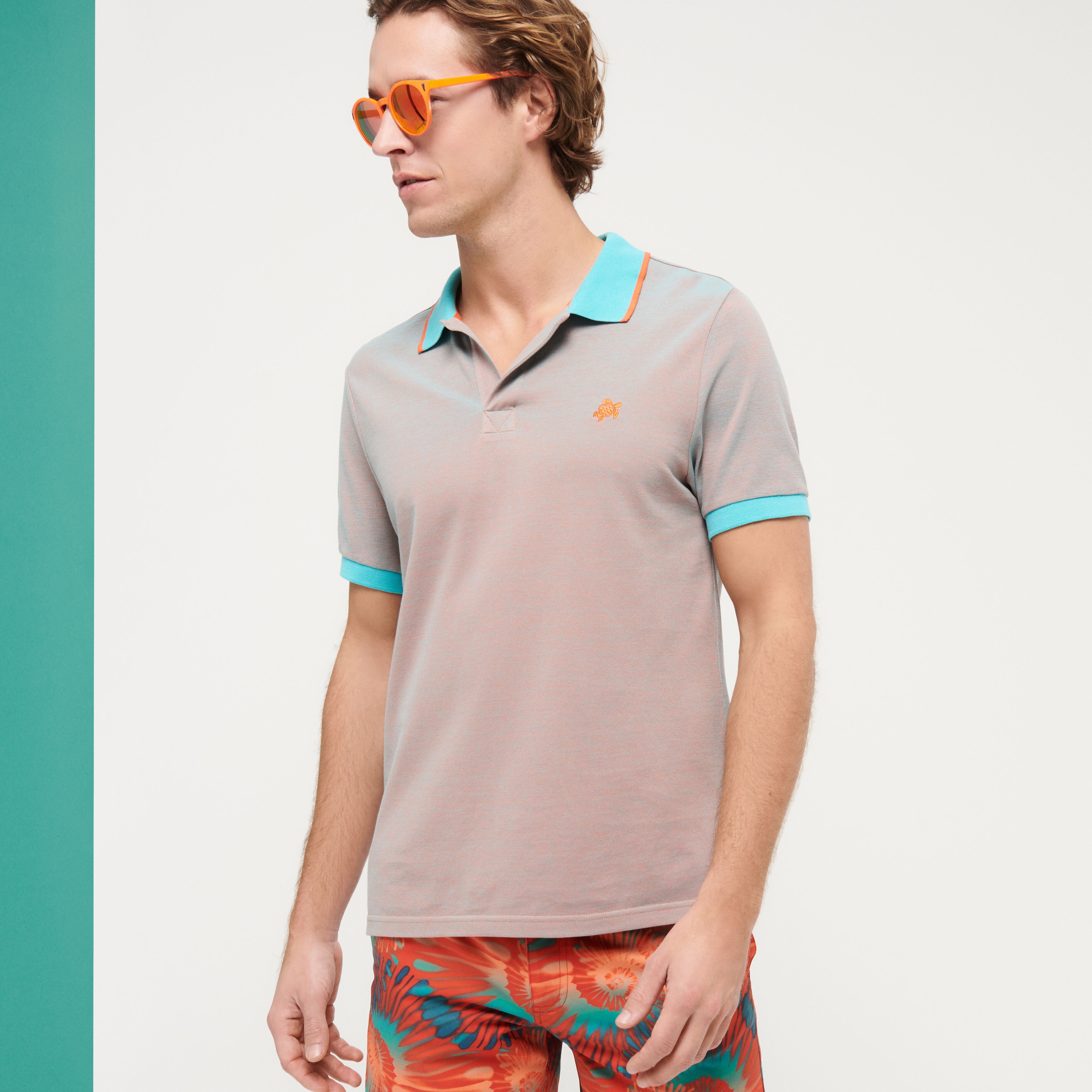 Men Changing Cotton Pique Polo Shirt Solid - 7