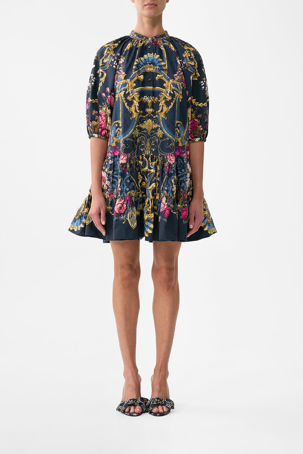 PUFF SLEEVE SHIRT DRESS - 2