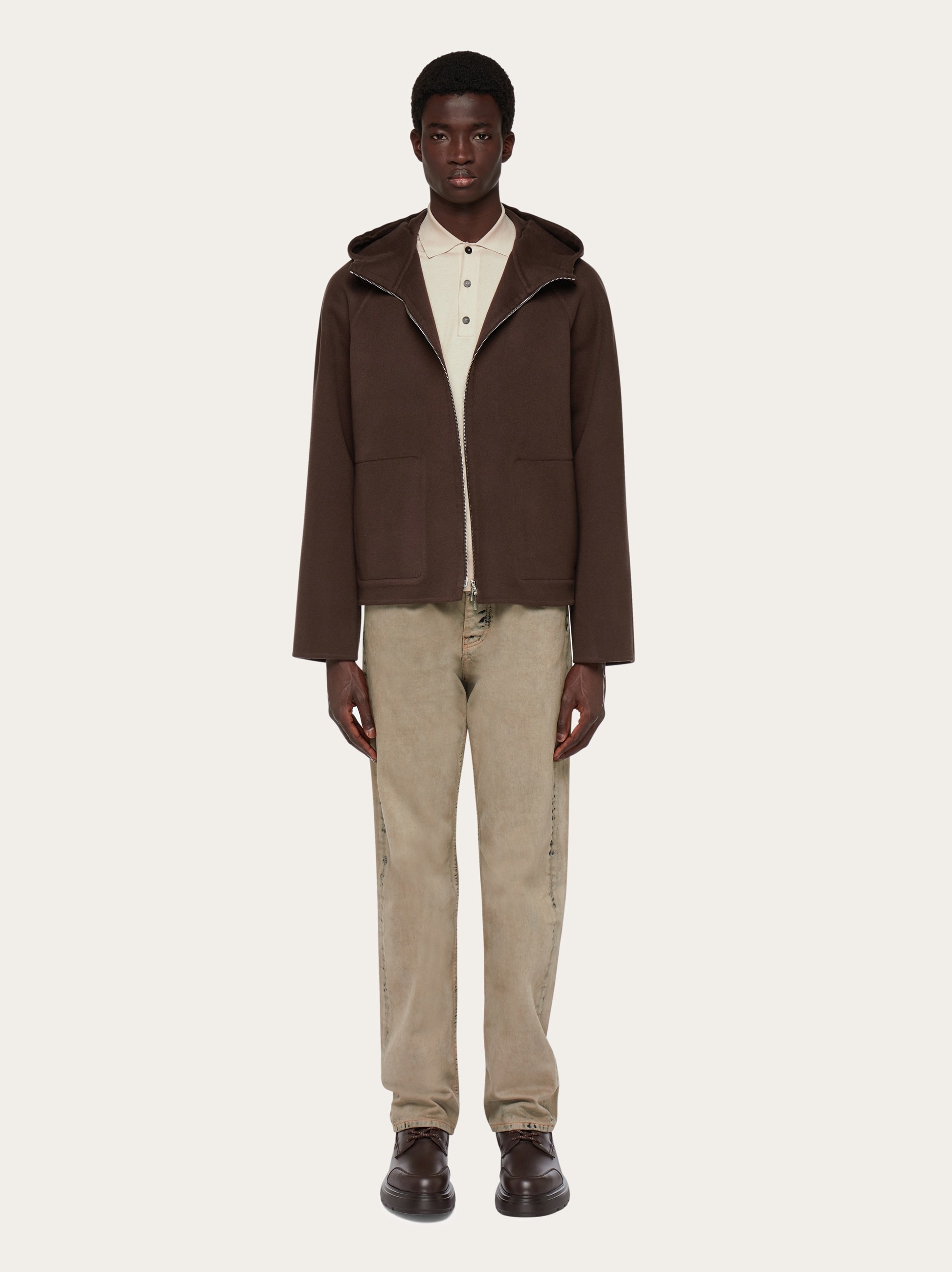 Mixed cashmere blouson - 7
