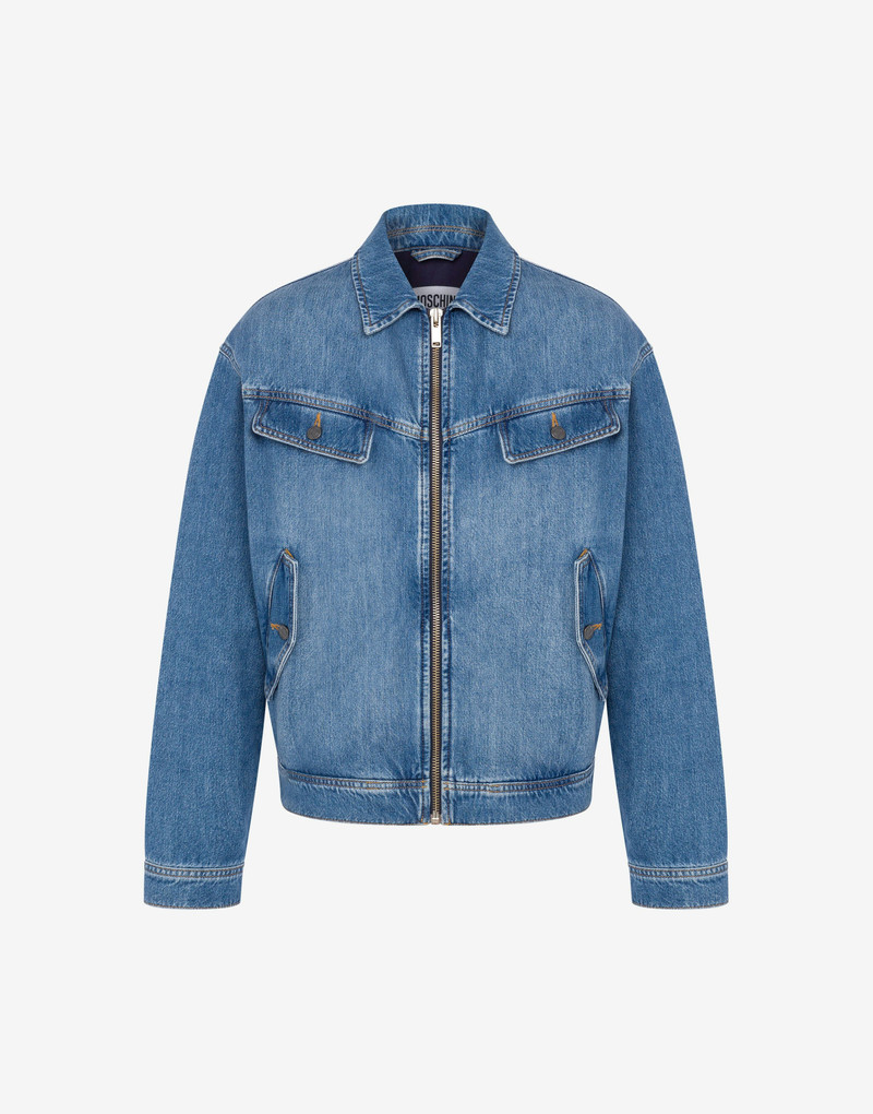 BLUE DENIM JACKET WITH ZIP 1