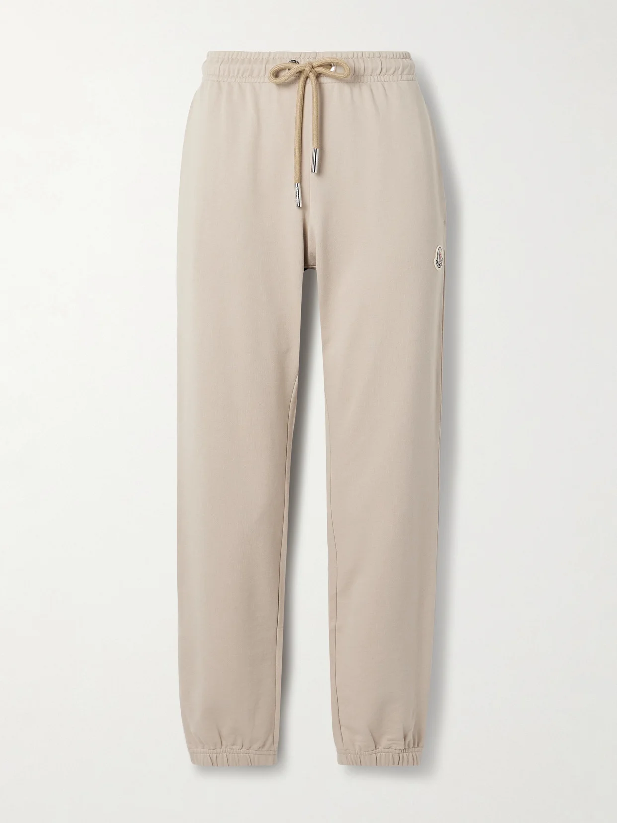 Appliquéd Cotton-jersey Tapered Track Pants - 1