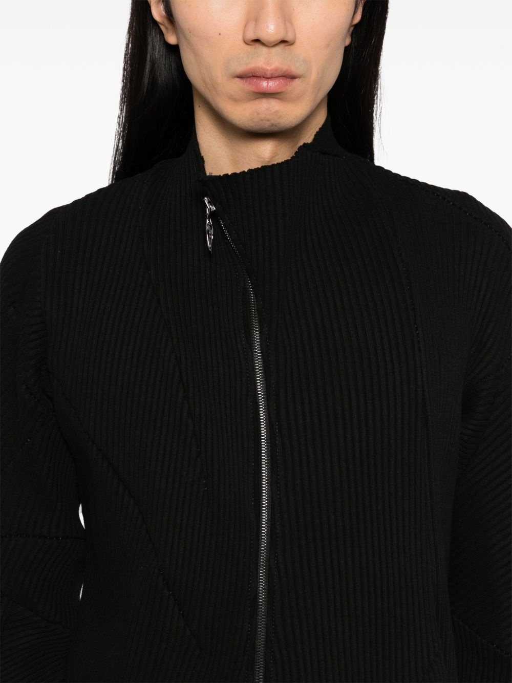 cotton zip-up cardigan - 5