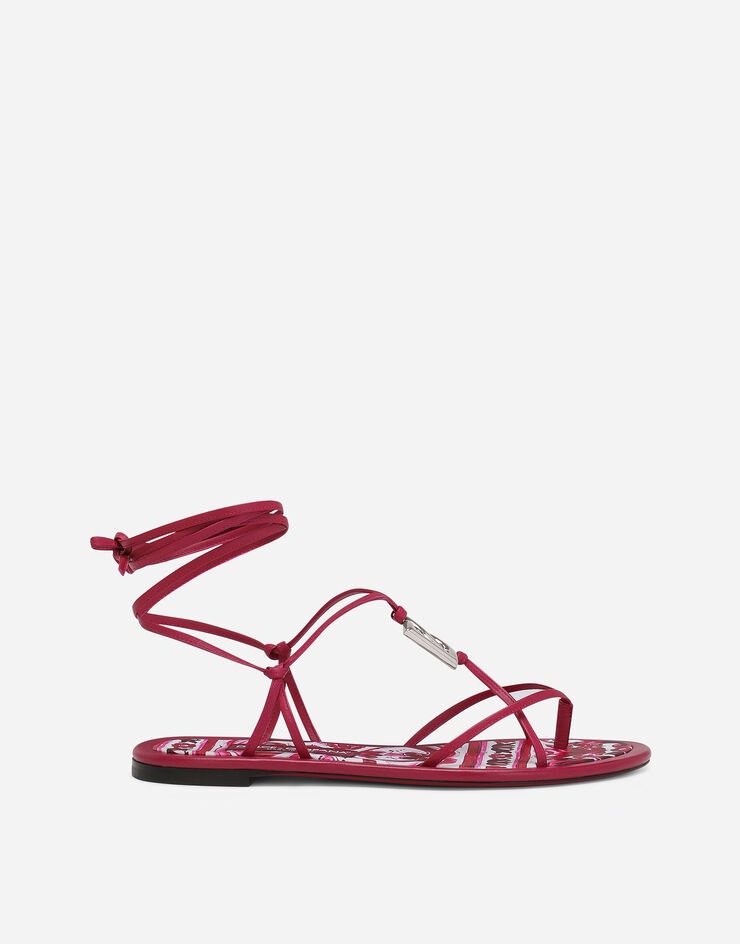 Nappa leather thong sandals - 1