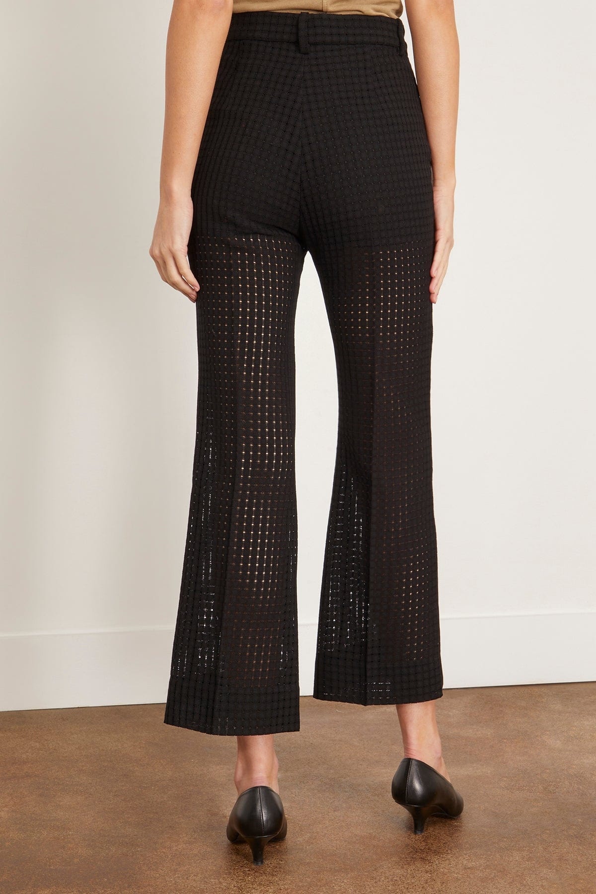 Credo Check Cropped Trouser in Black - 4